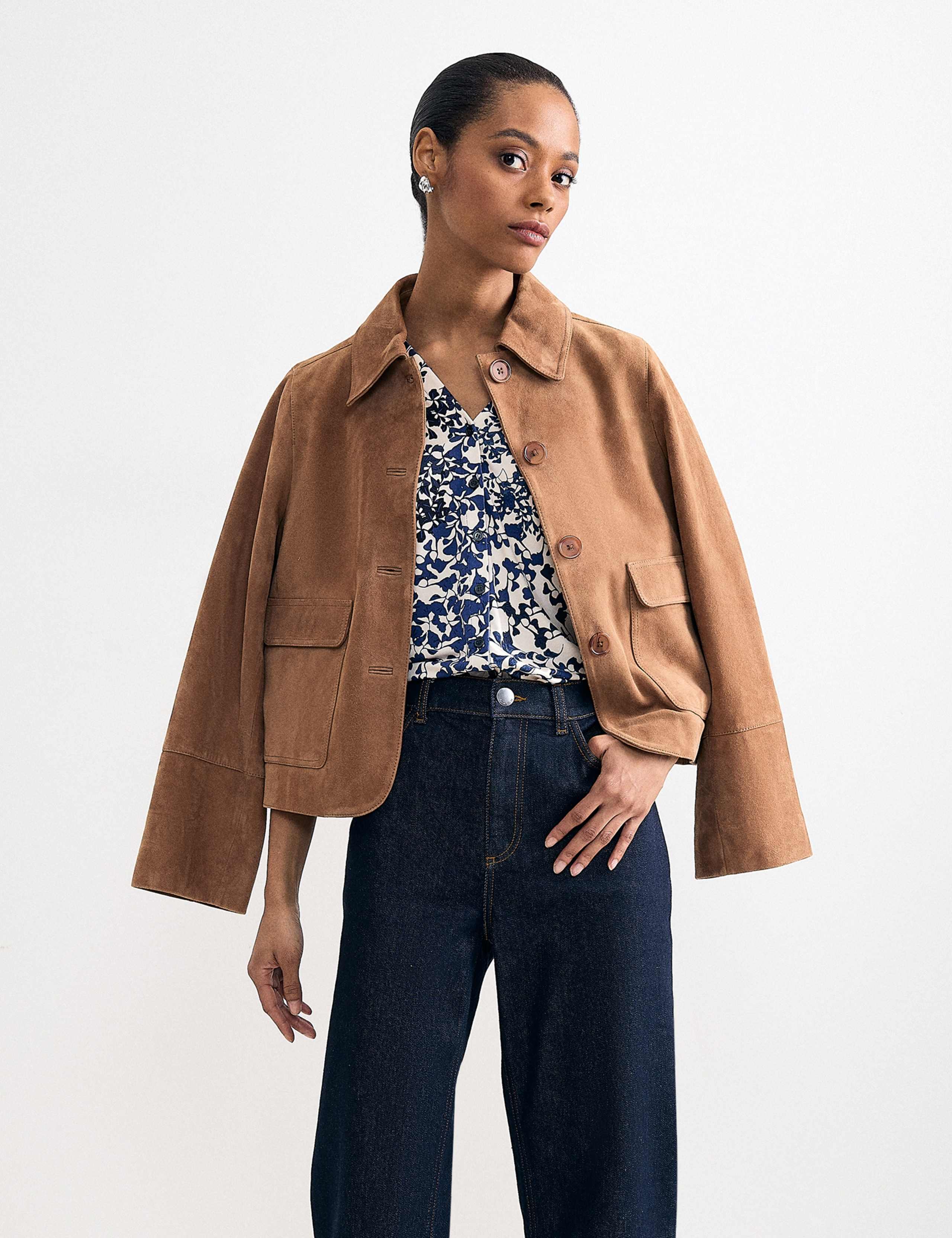 Jersey Floral Notch Neck Blouse 3 of 6