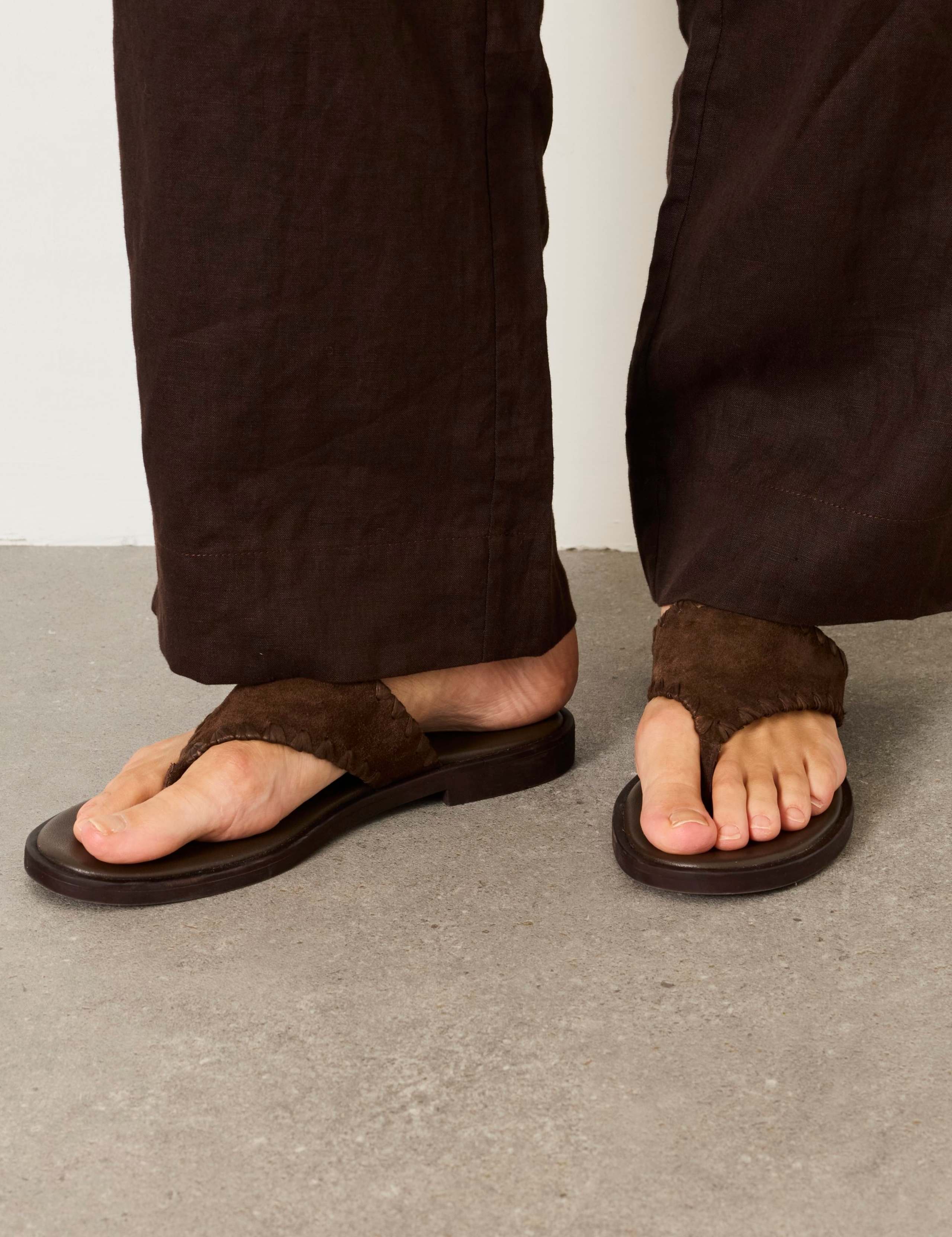 Leather Slip On Flat Mules 3 of 4