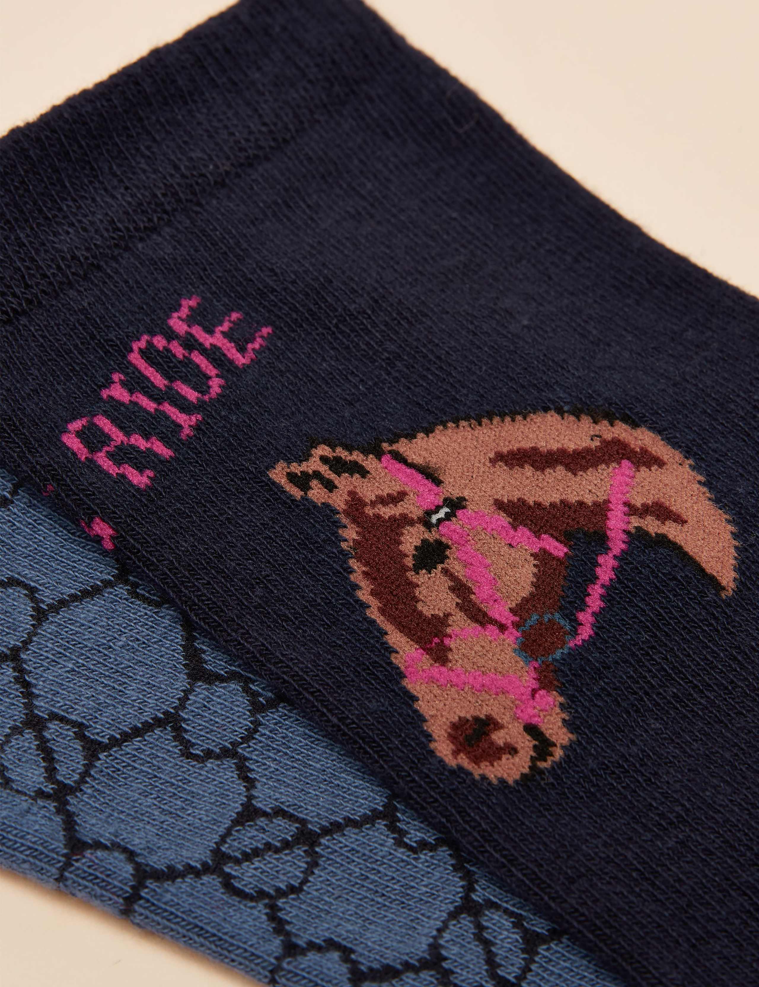 2pk Cotton Rich Woodland Polka Dot Socks 3 of 3