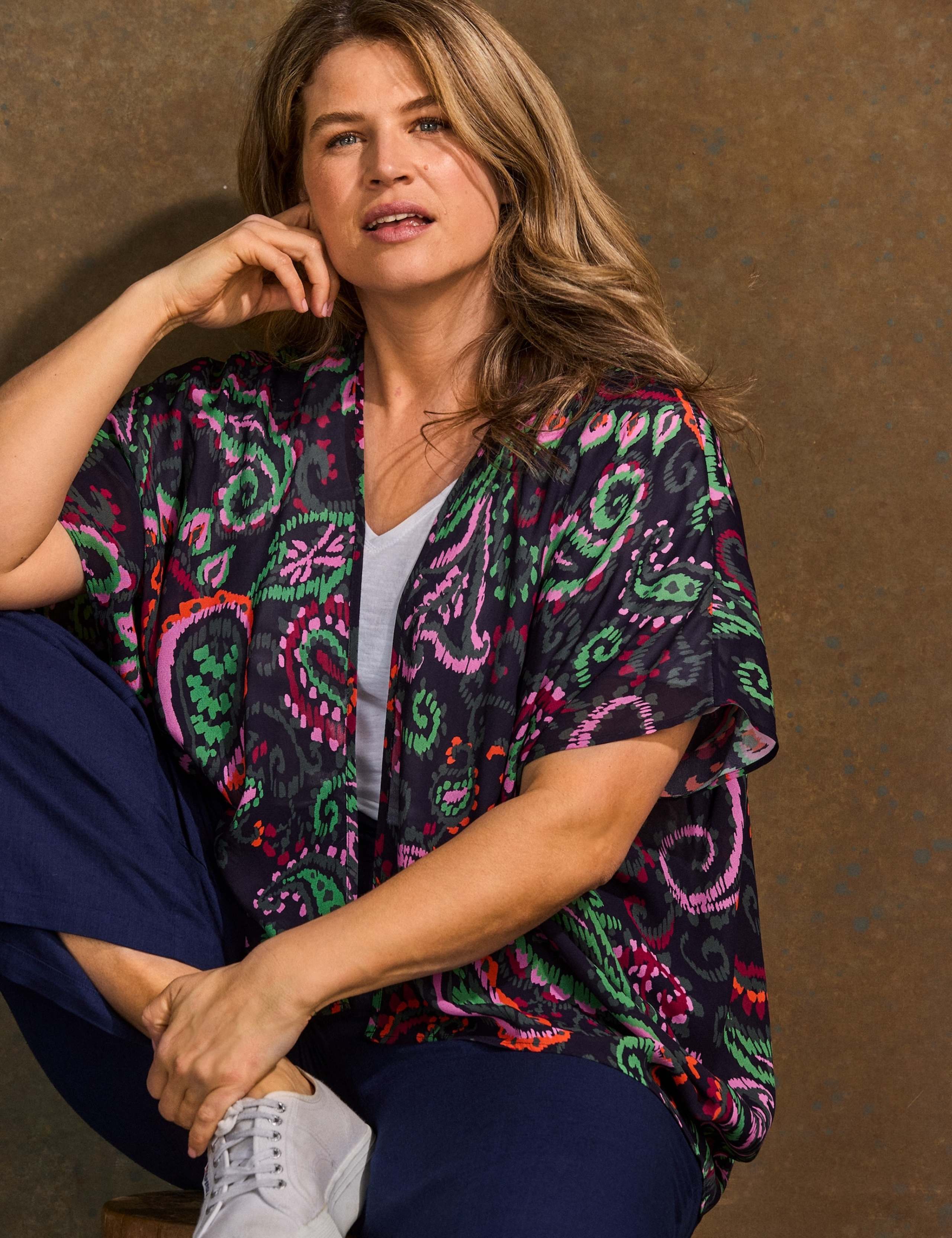 Printed Short Kimono 1 of 3