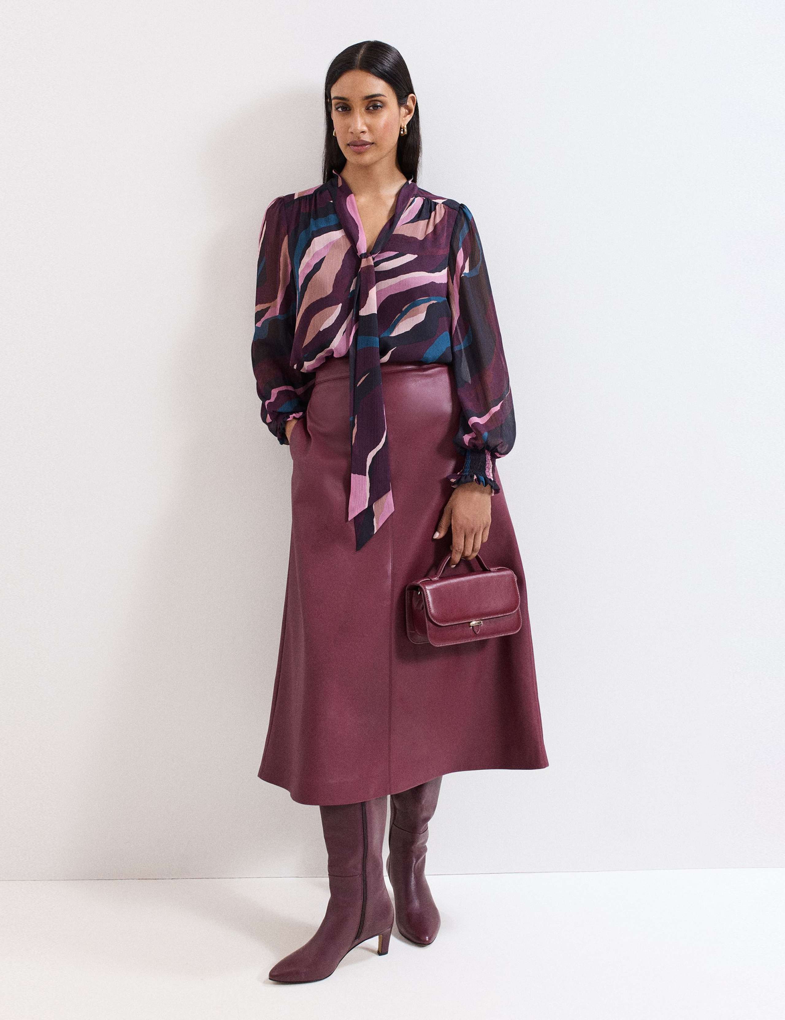 Striped Tie Neck Blouse 4 of 8