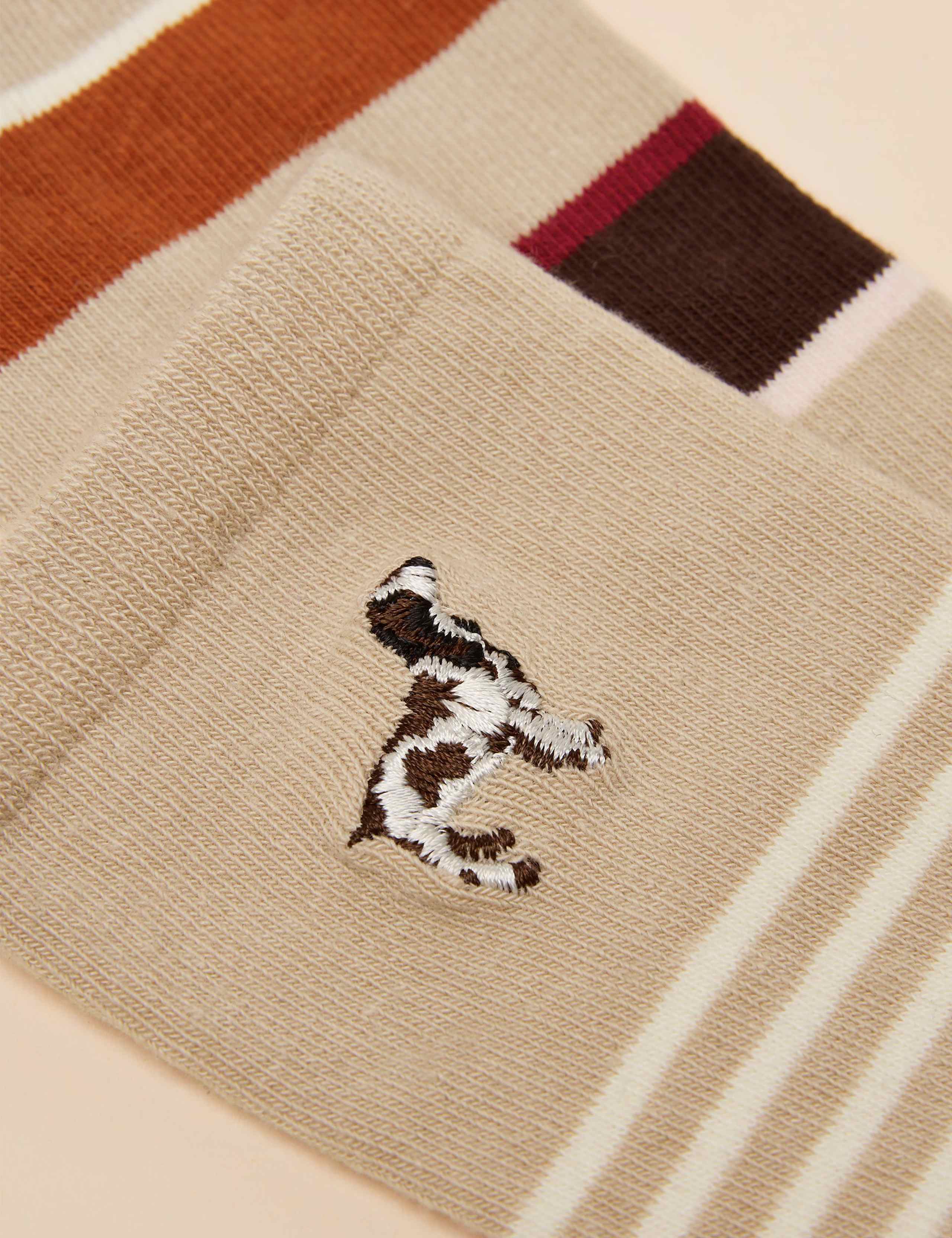 2pk Cotton Rich Patterned Ankle High Socks 2 of 3