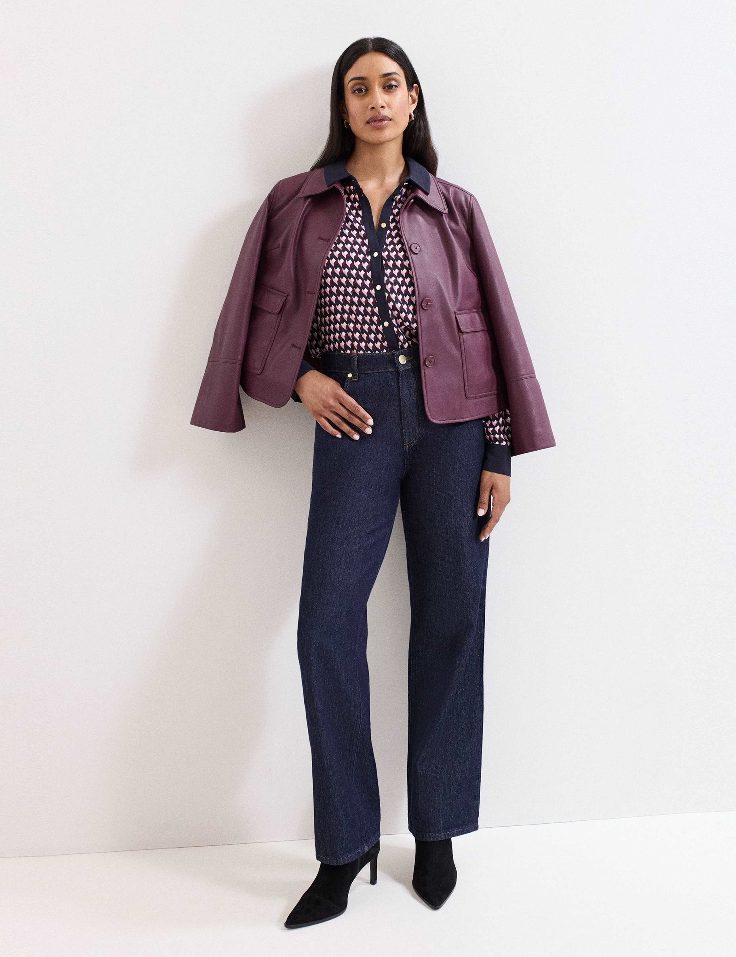 Geometric Collared Button Through Shirt 4 of 8