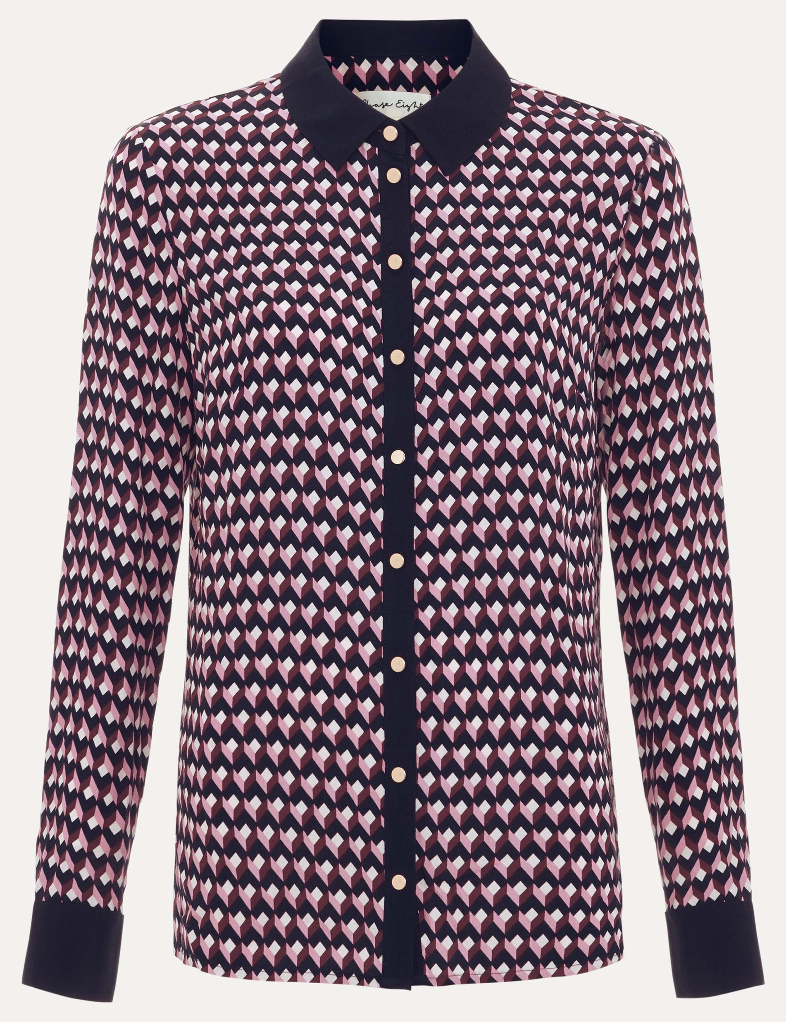 Geometric Collared Button Through Shirt 2 of 8