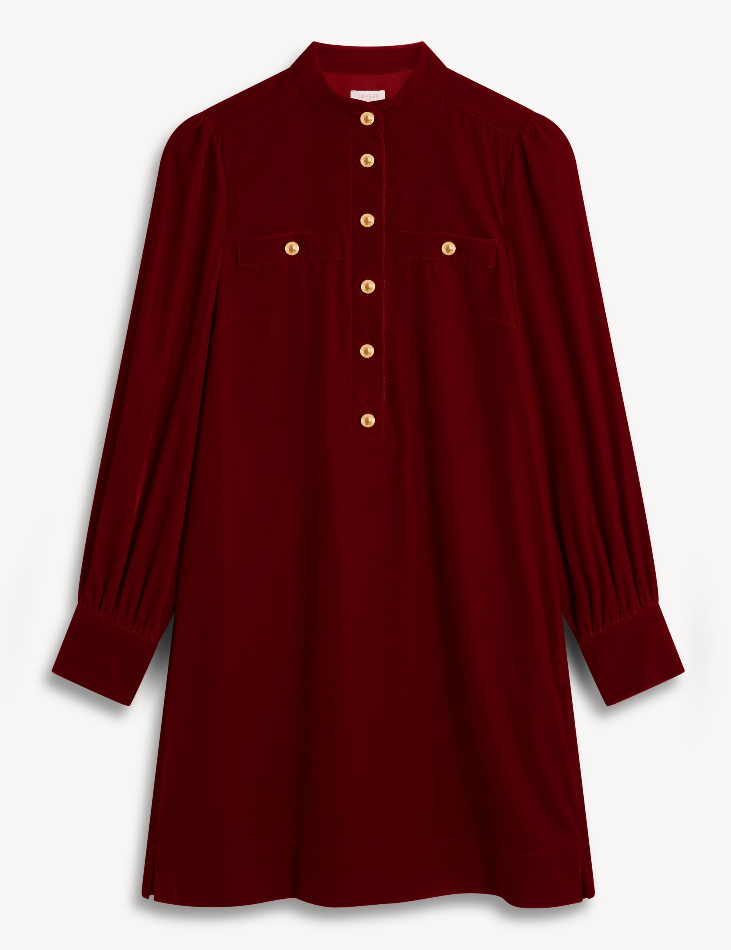 Velvet Crew Neck Mini Shift Dress 2 of 6