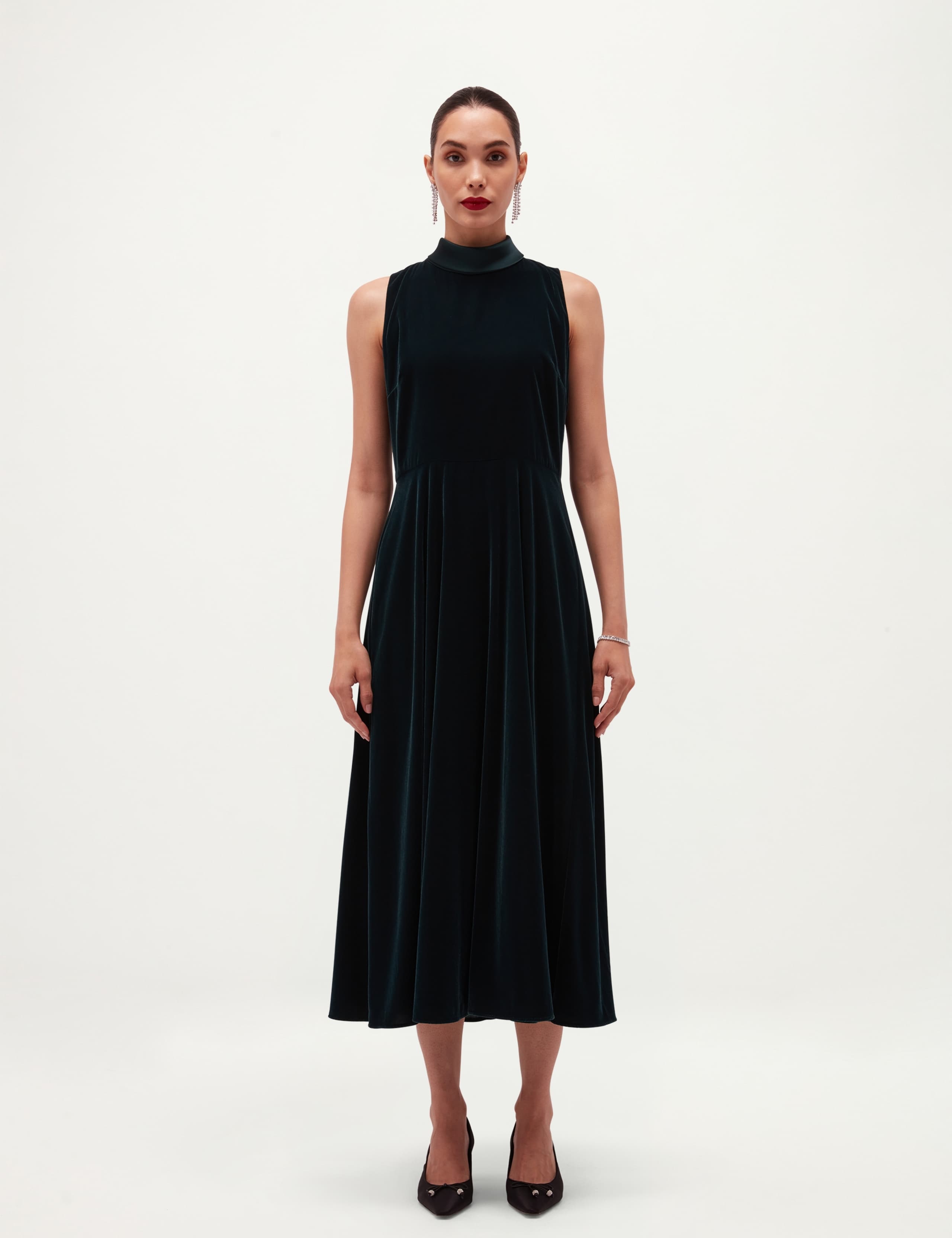 Cowl Neck Sleeveless Midi Dress 4 of 6