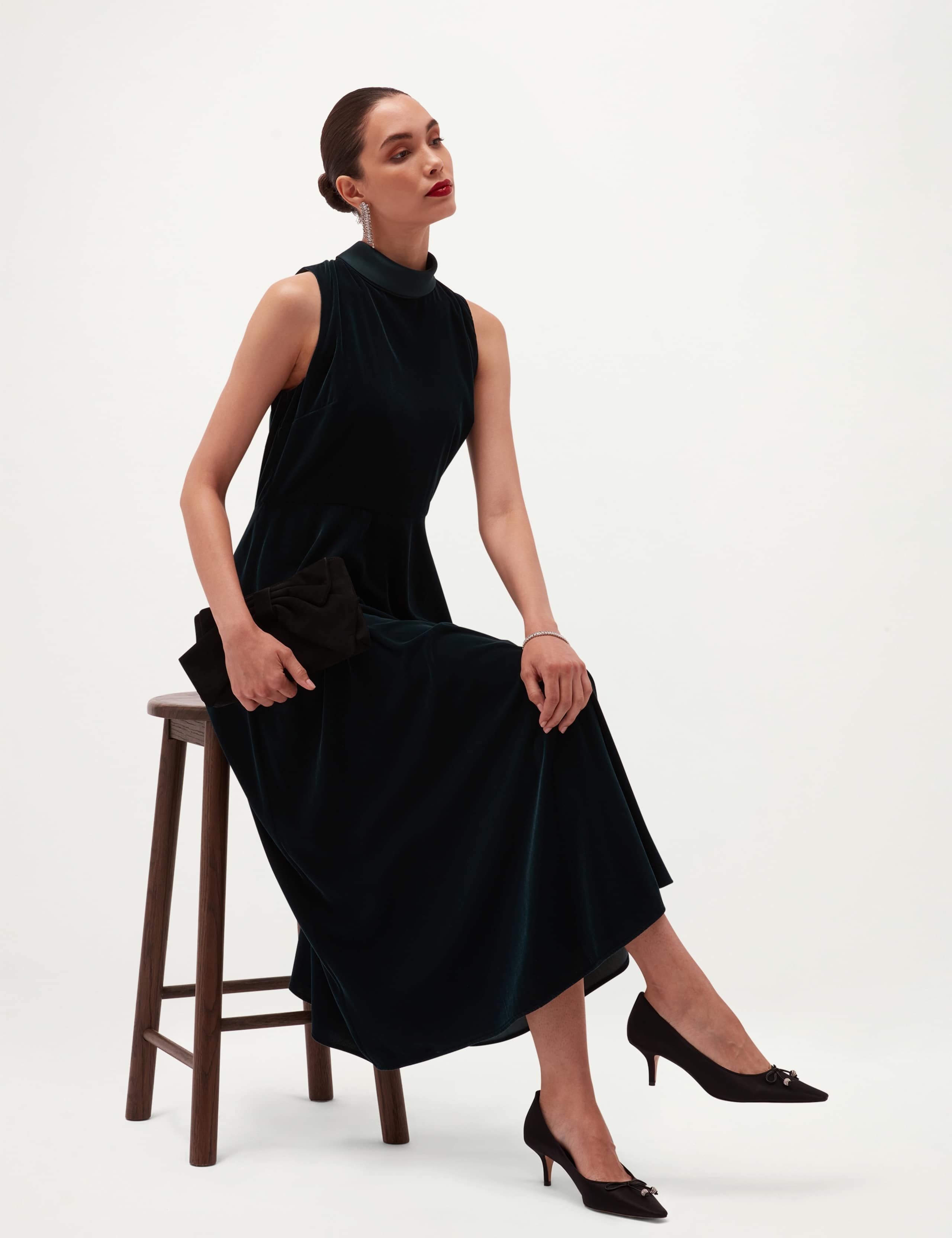 Cowl Neck Sleeveless Midi Dress 5 of 6