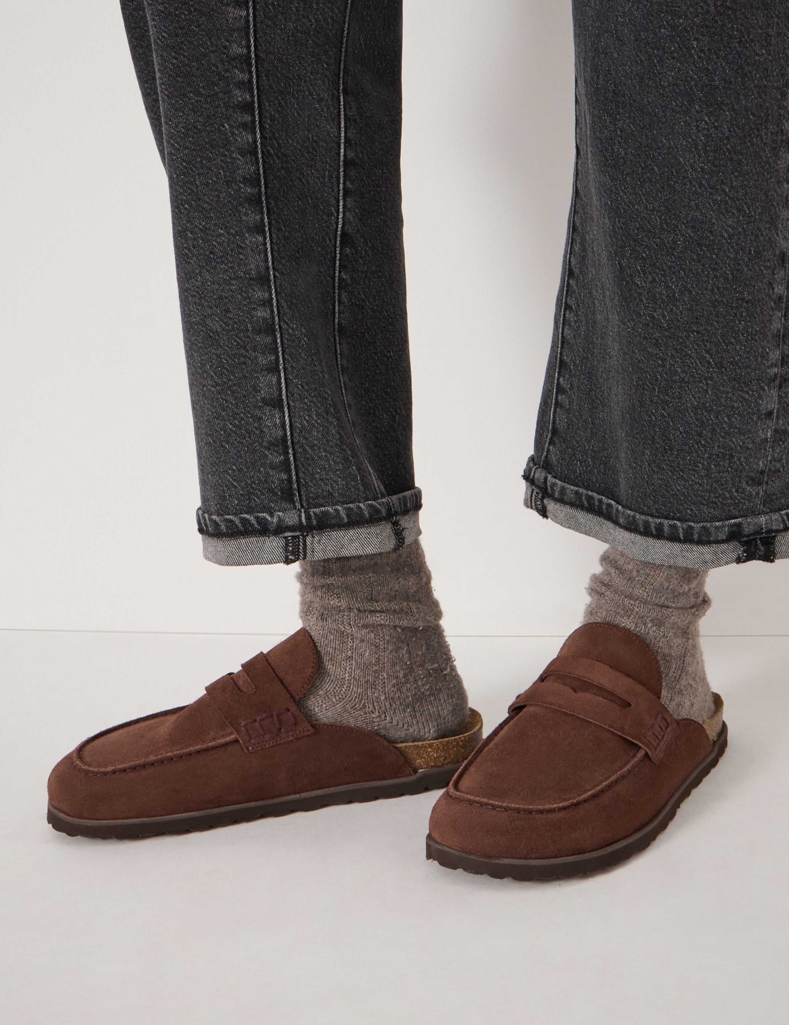 Suede Backless Loafers 2 of 4