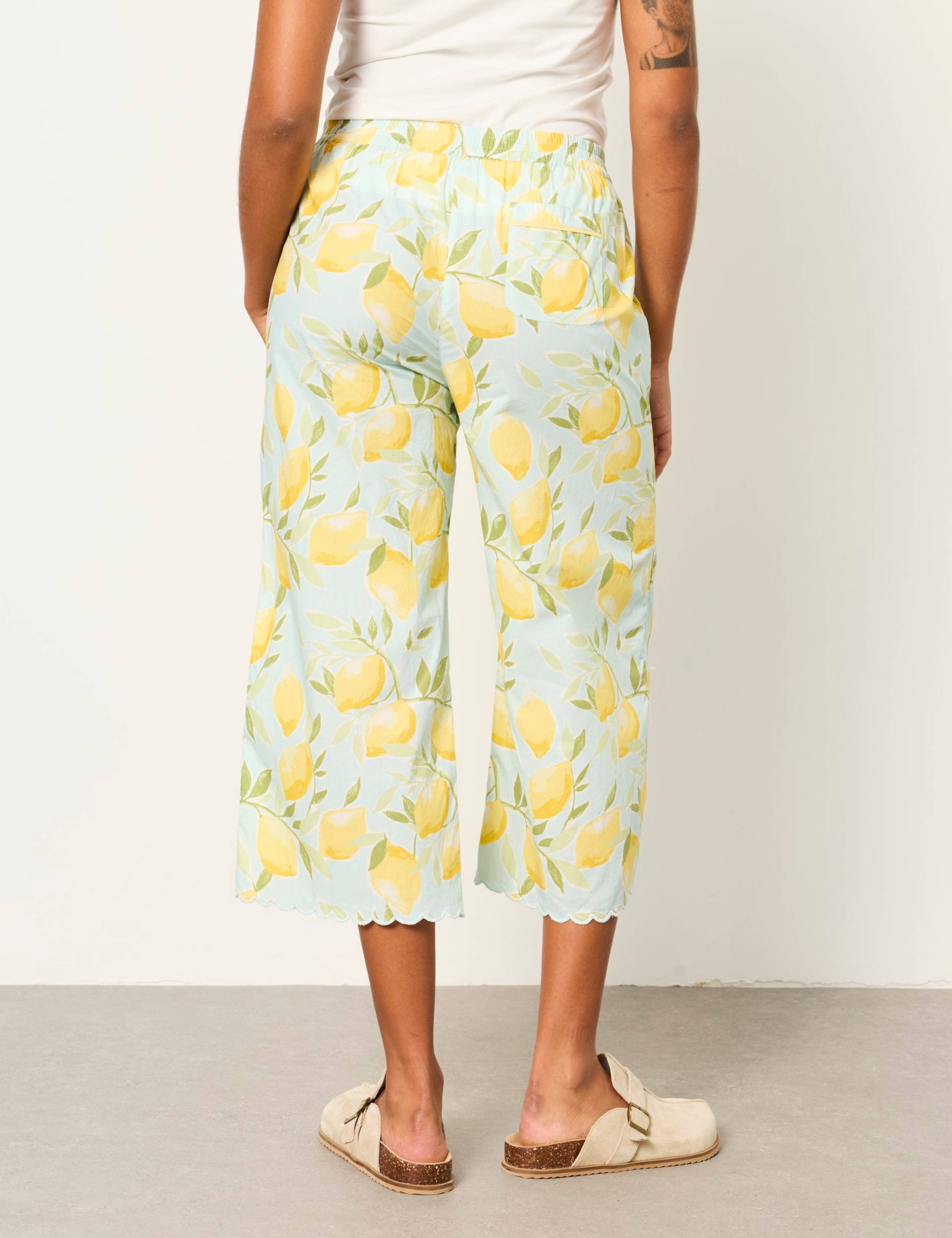 Pure Cotton Lemon Print Pyjama Bottoms 3 of 6