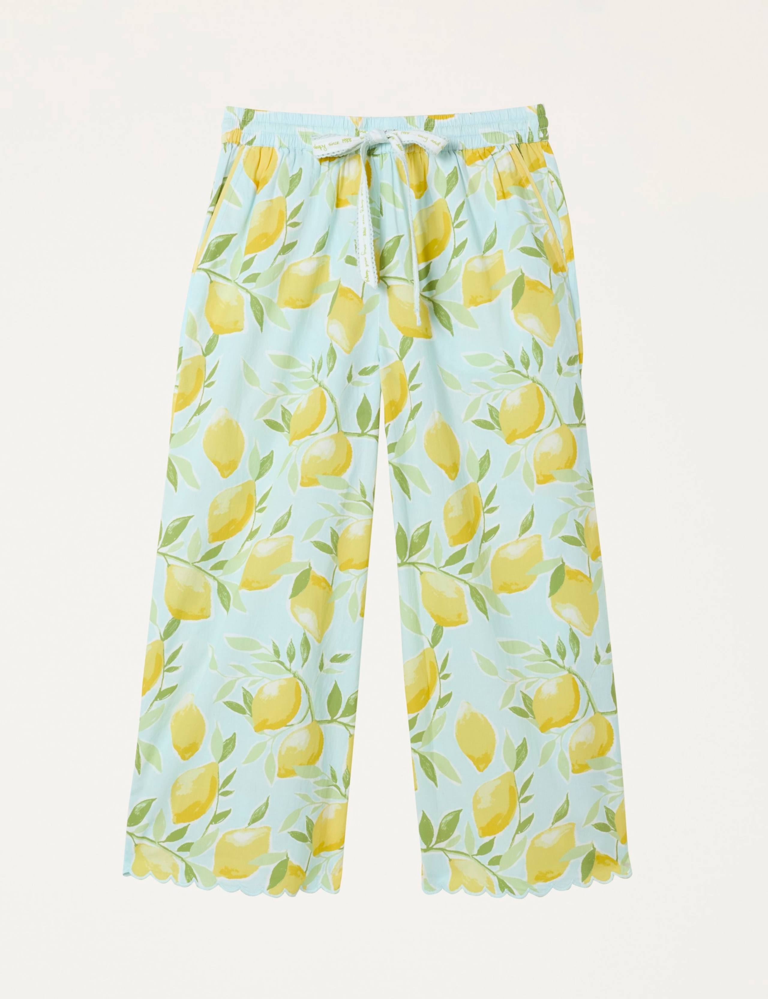 Pure Cotton Lemon Print Pyjama Bottoms 2 of 6