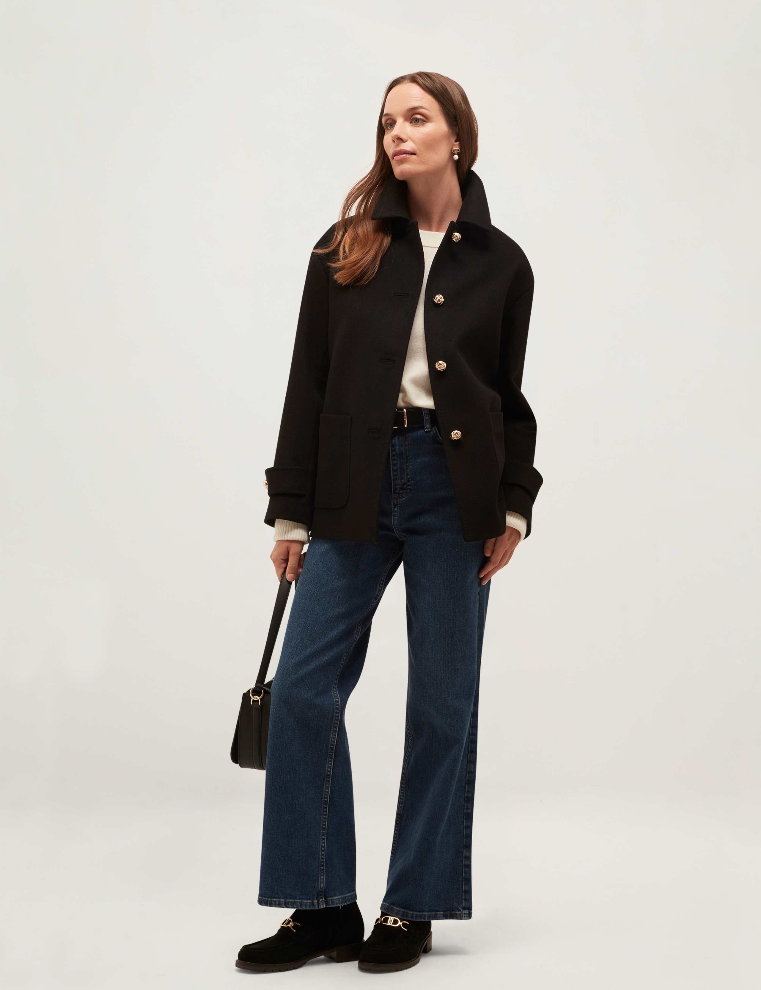 Wool Rich Collared Short Car Coat 3 of 6