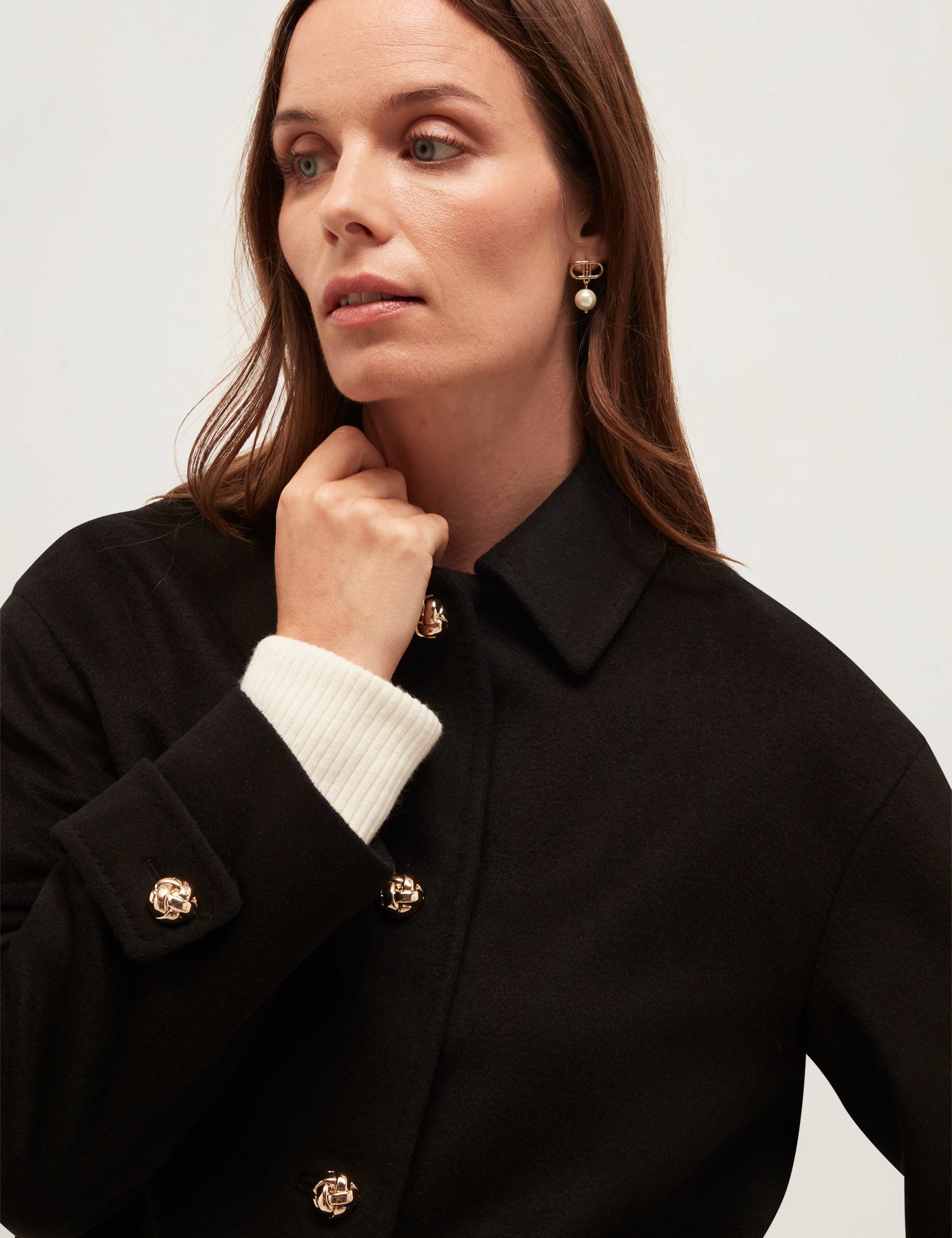 Wool Rich Collared Short Car Coat 4 of 6
