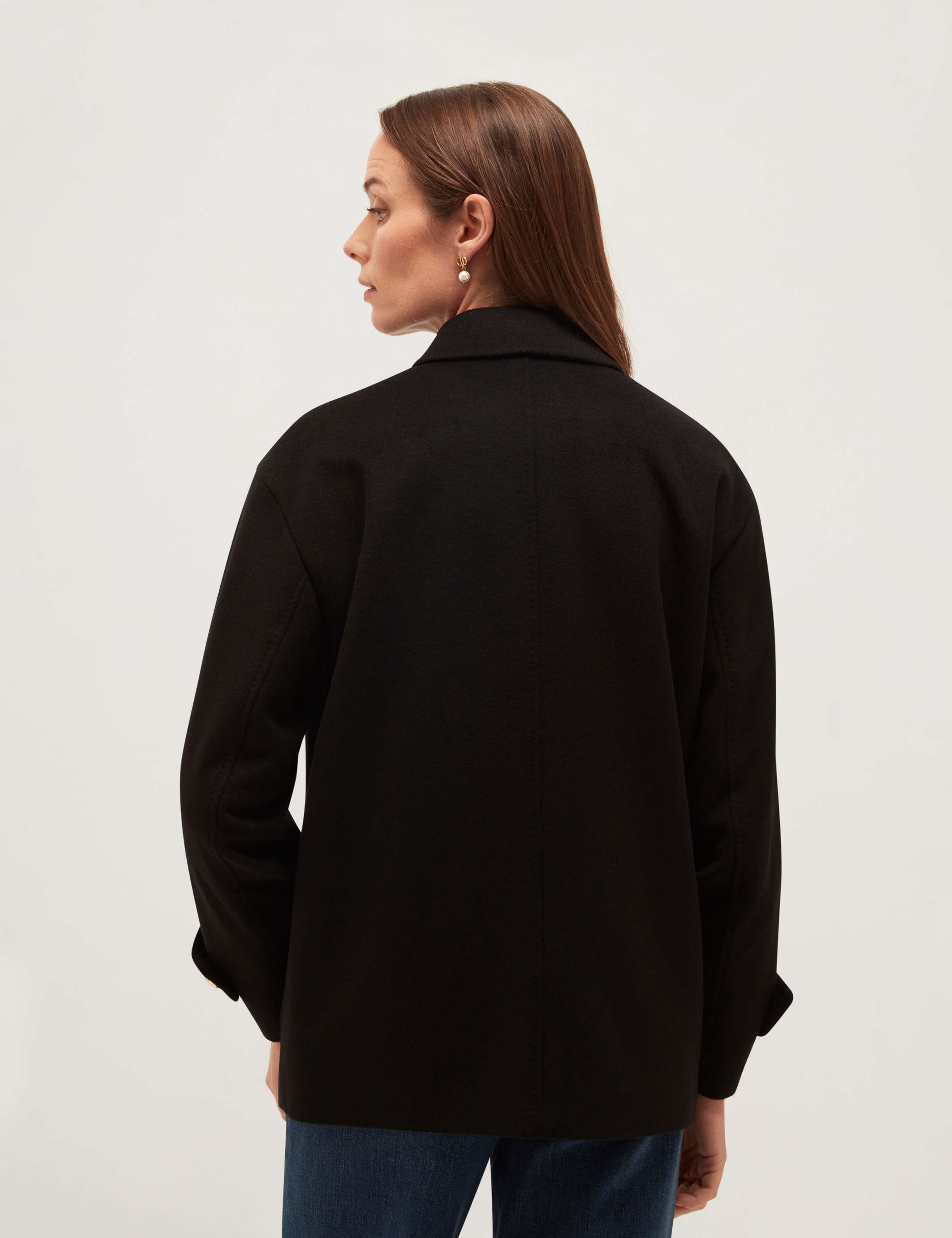 Wool Rich Collared Short Car Coat 5 of 6