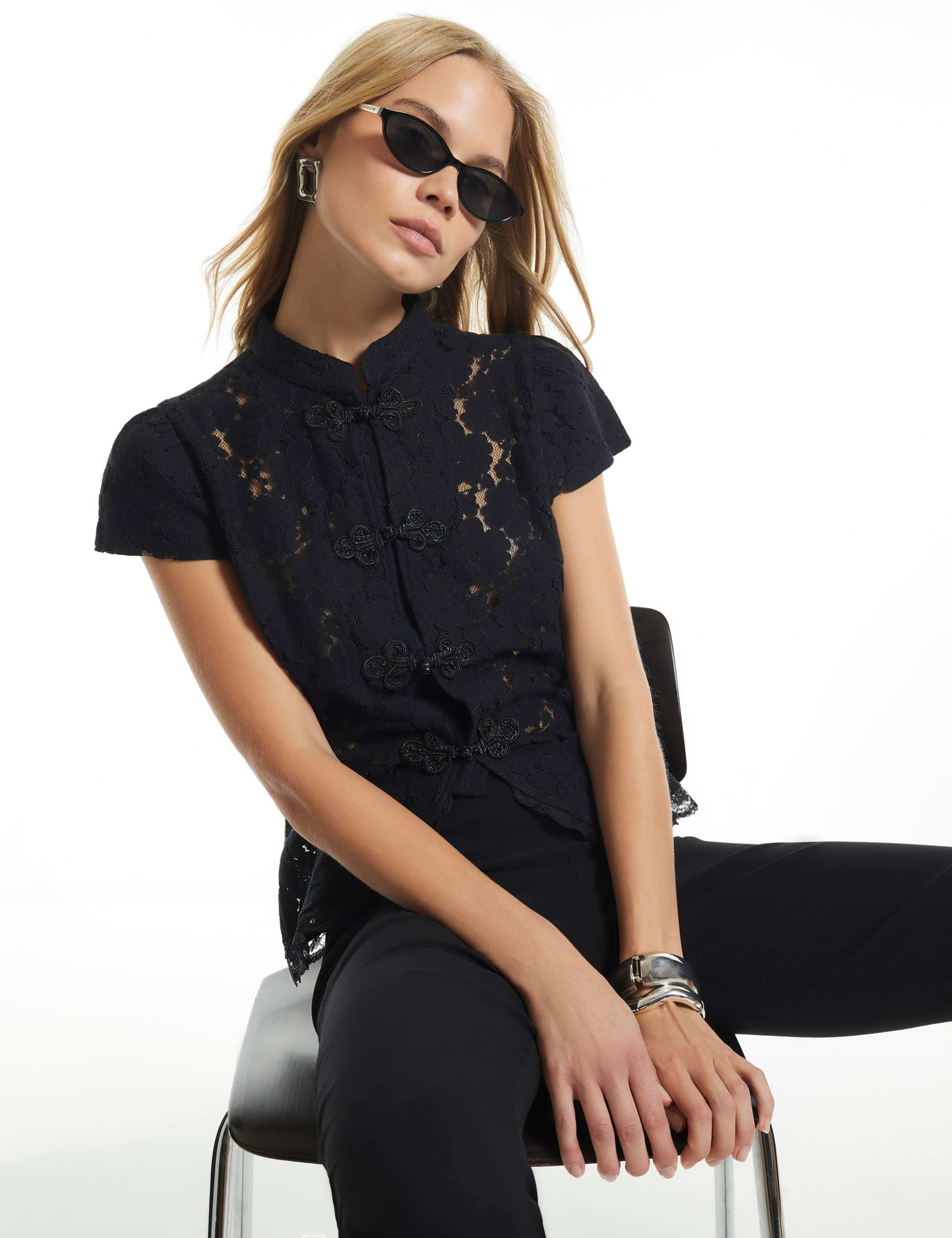 Lace Cap Sleeve Top 6 of 6