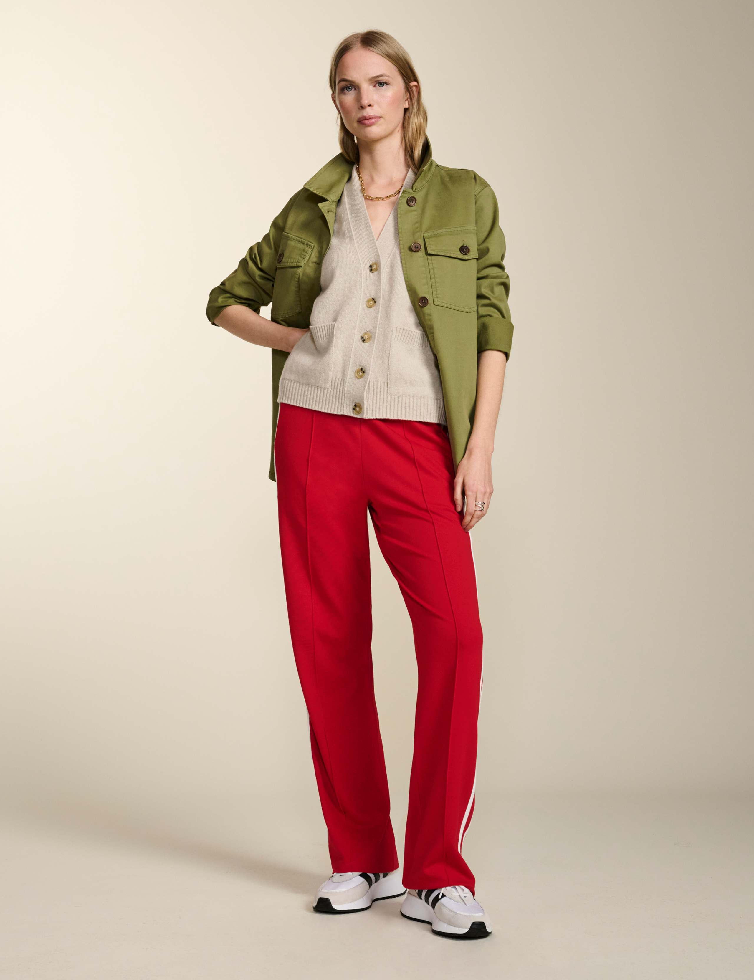 Side Stripe Wide Leg Trousers 1 of 4