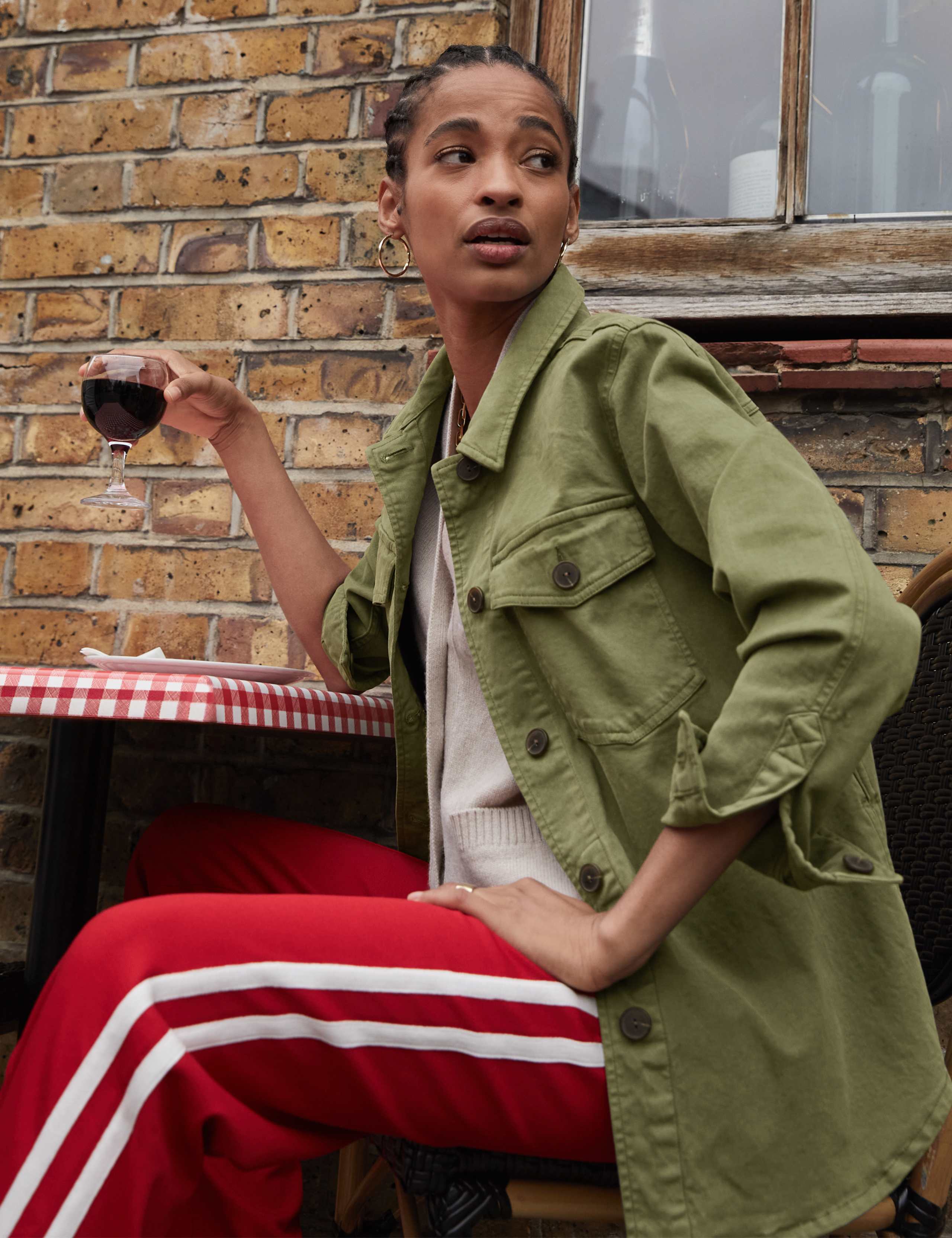 Side Stripe Wide Leg Trousers 2 of 4