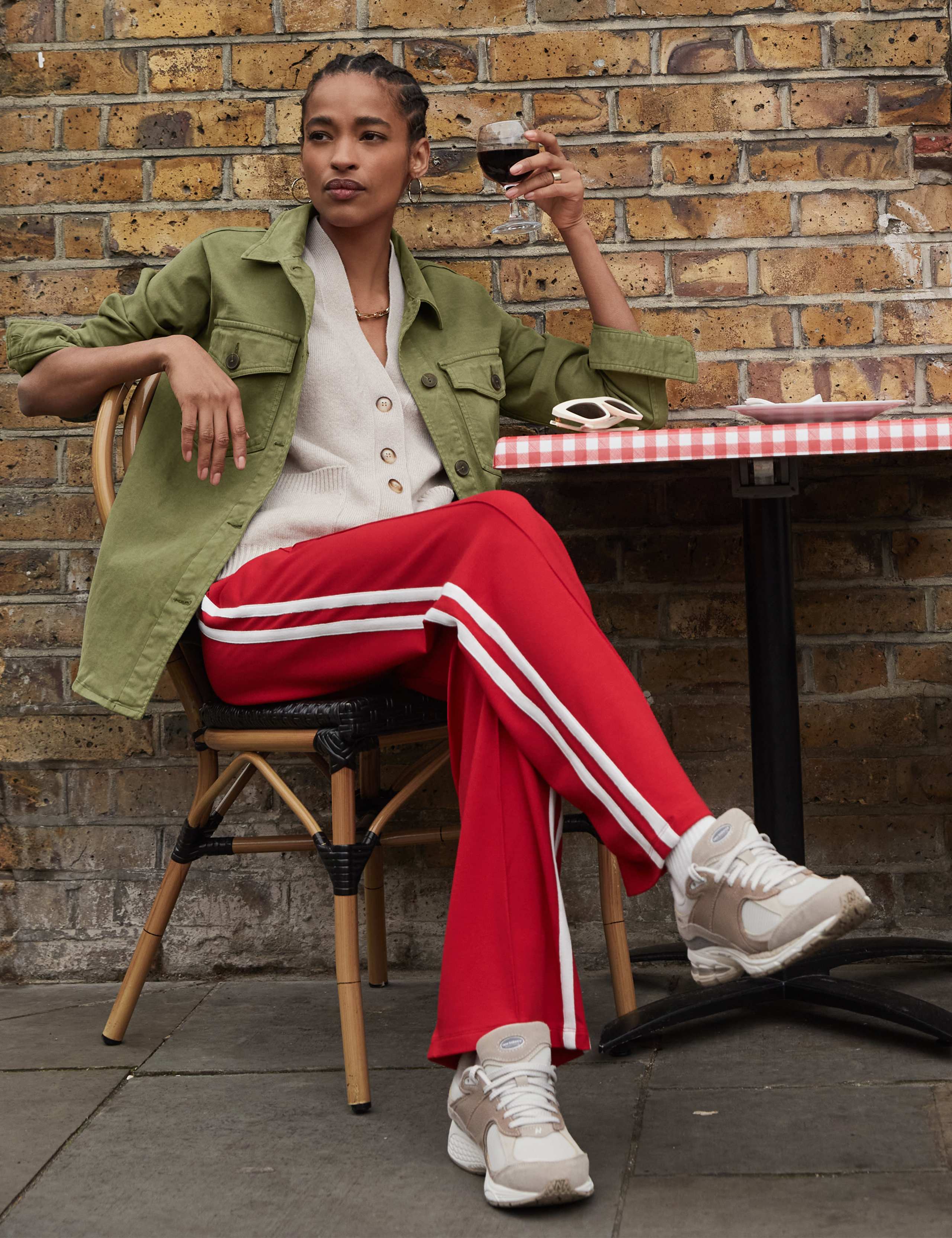 Side Stripe Wide Leg Trousers 3 of 4