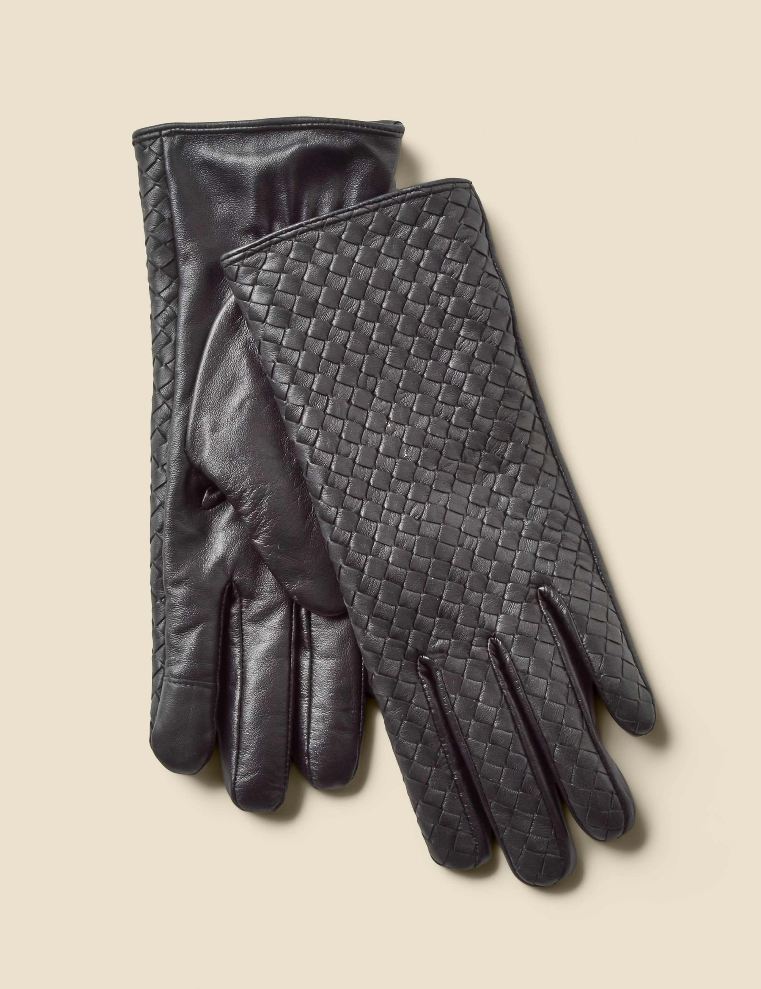 Leather Woven Gloves 2 of 2