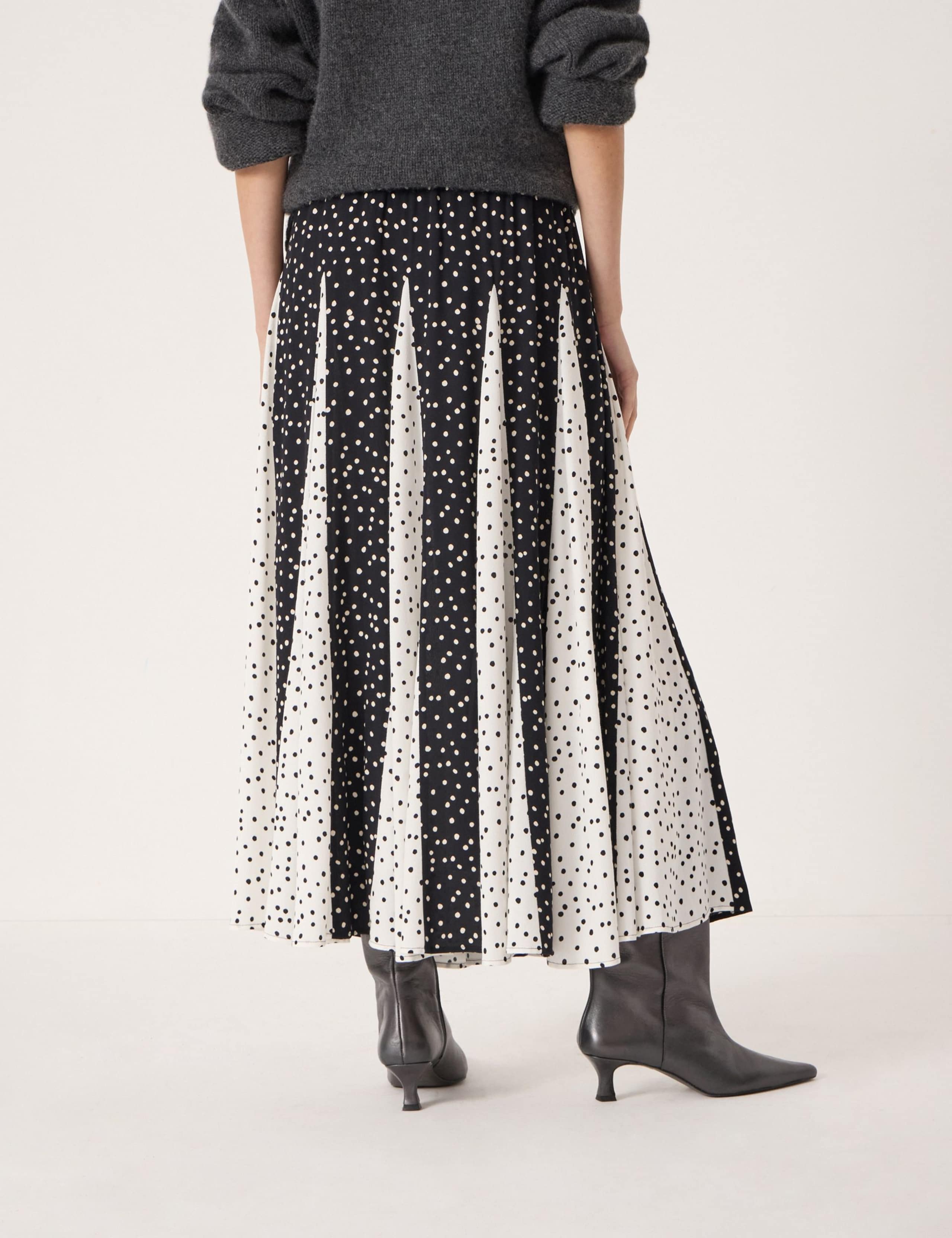Polka Dot Pleated Midaxi Skirt 4 of 5