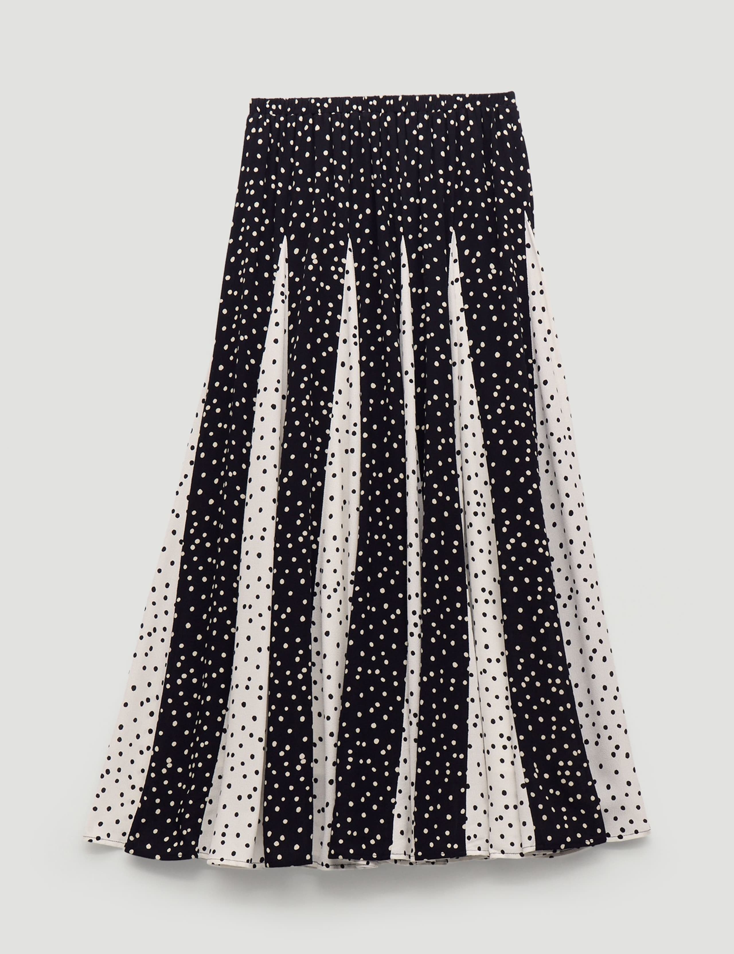 Polka Dot Pleated Midaxi Skirt 2 of 5
