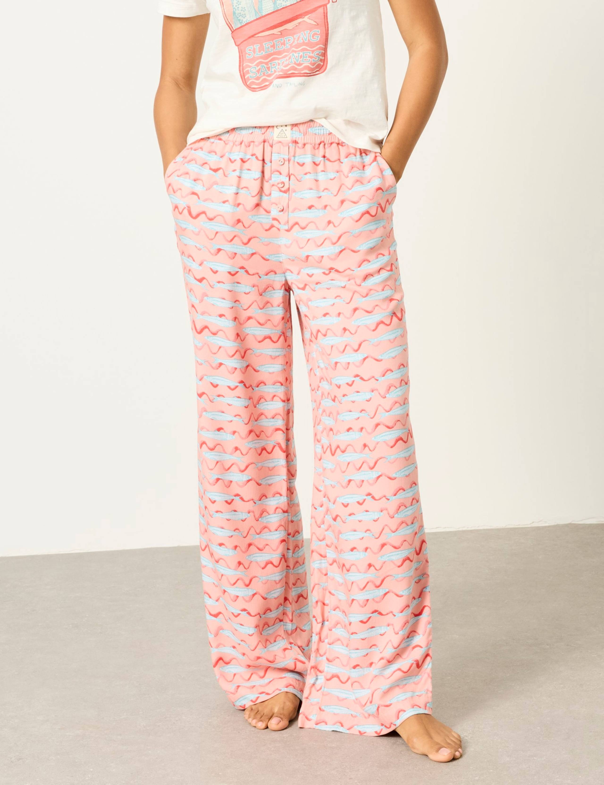 Fish Print Pyjama Bottoms 1 of 6