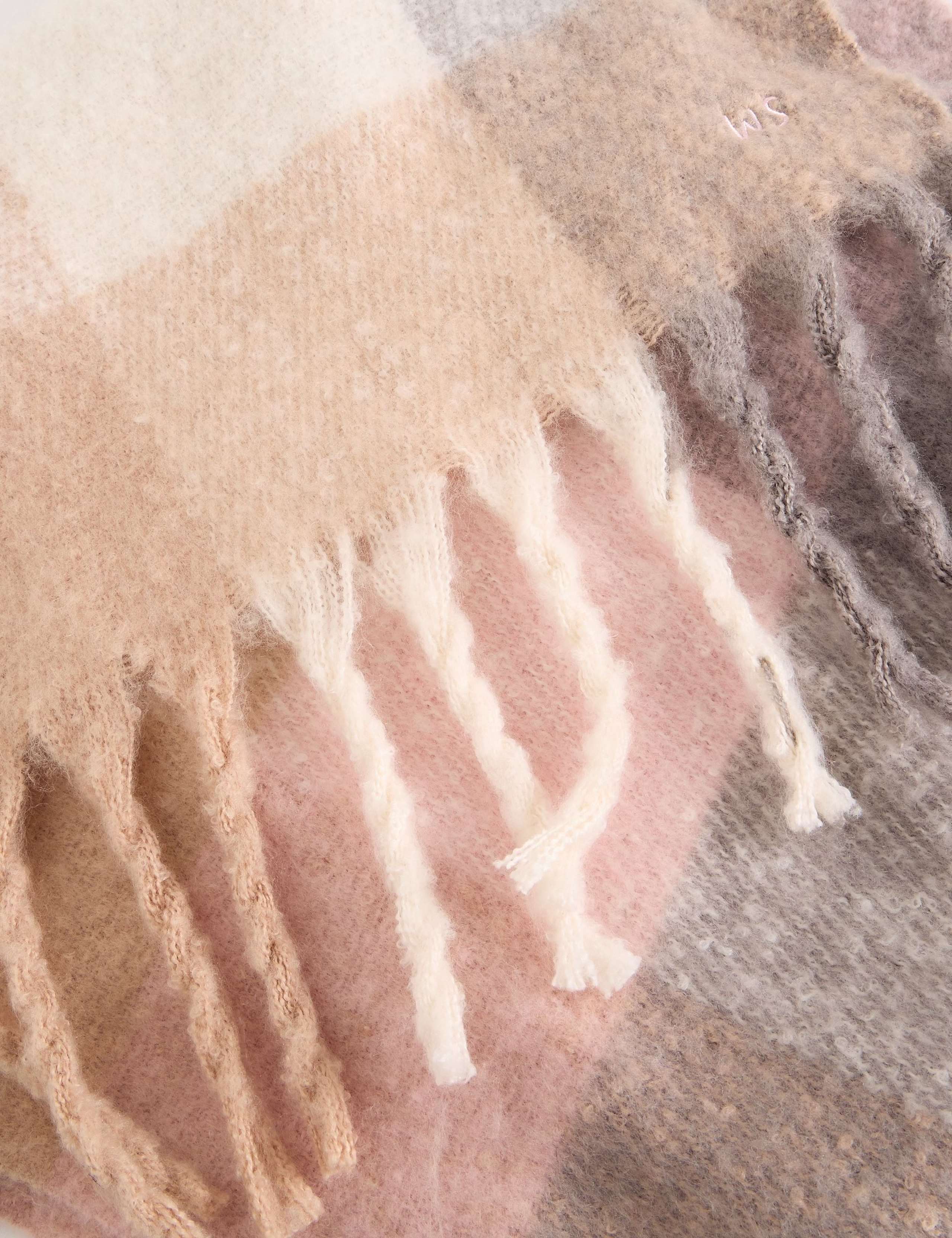 Brushed Checked Fringed Scarf 2 of 3