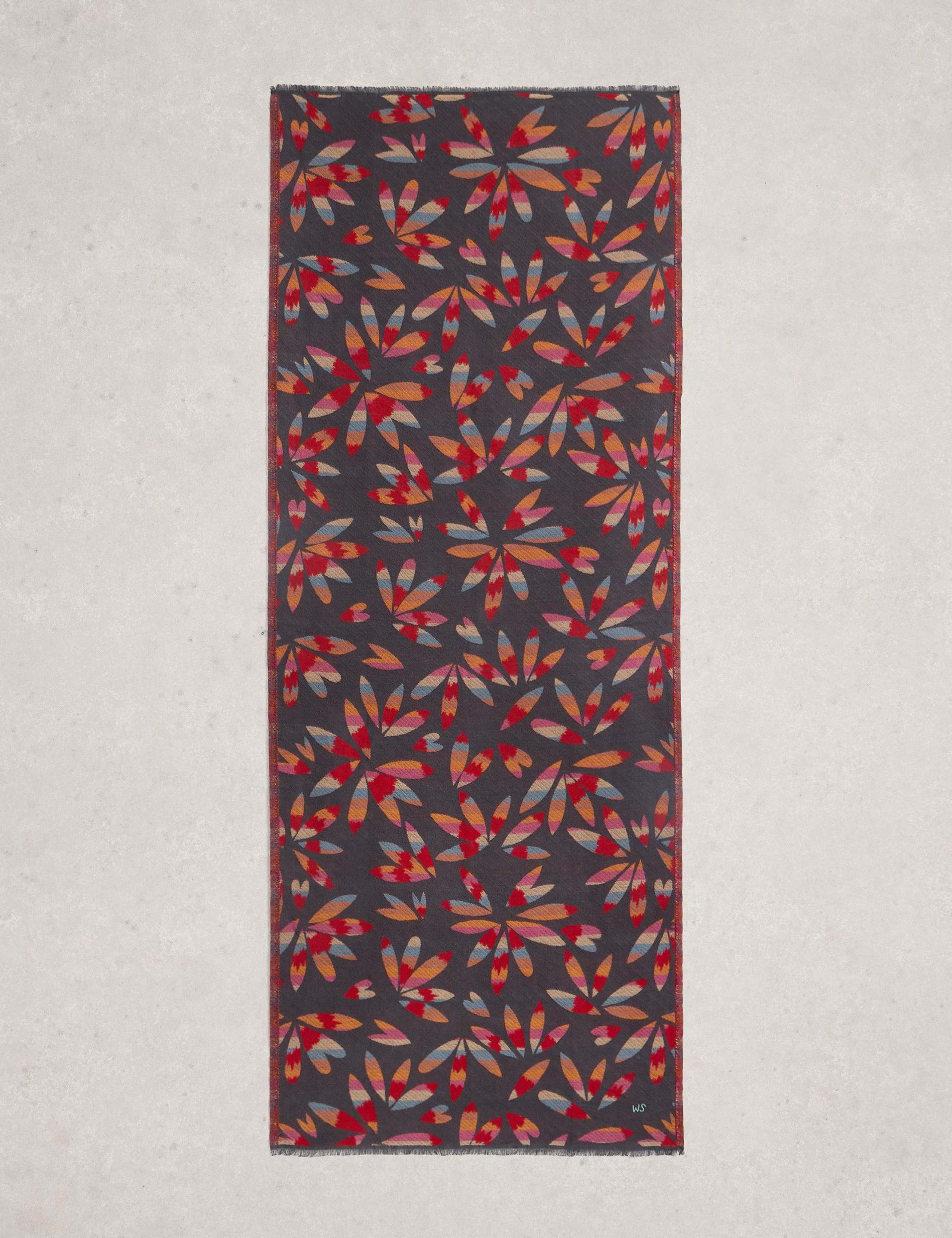 Cotton Rich Petal Print Scarf 3 of 3