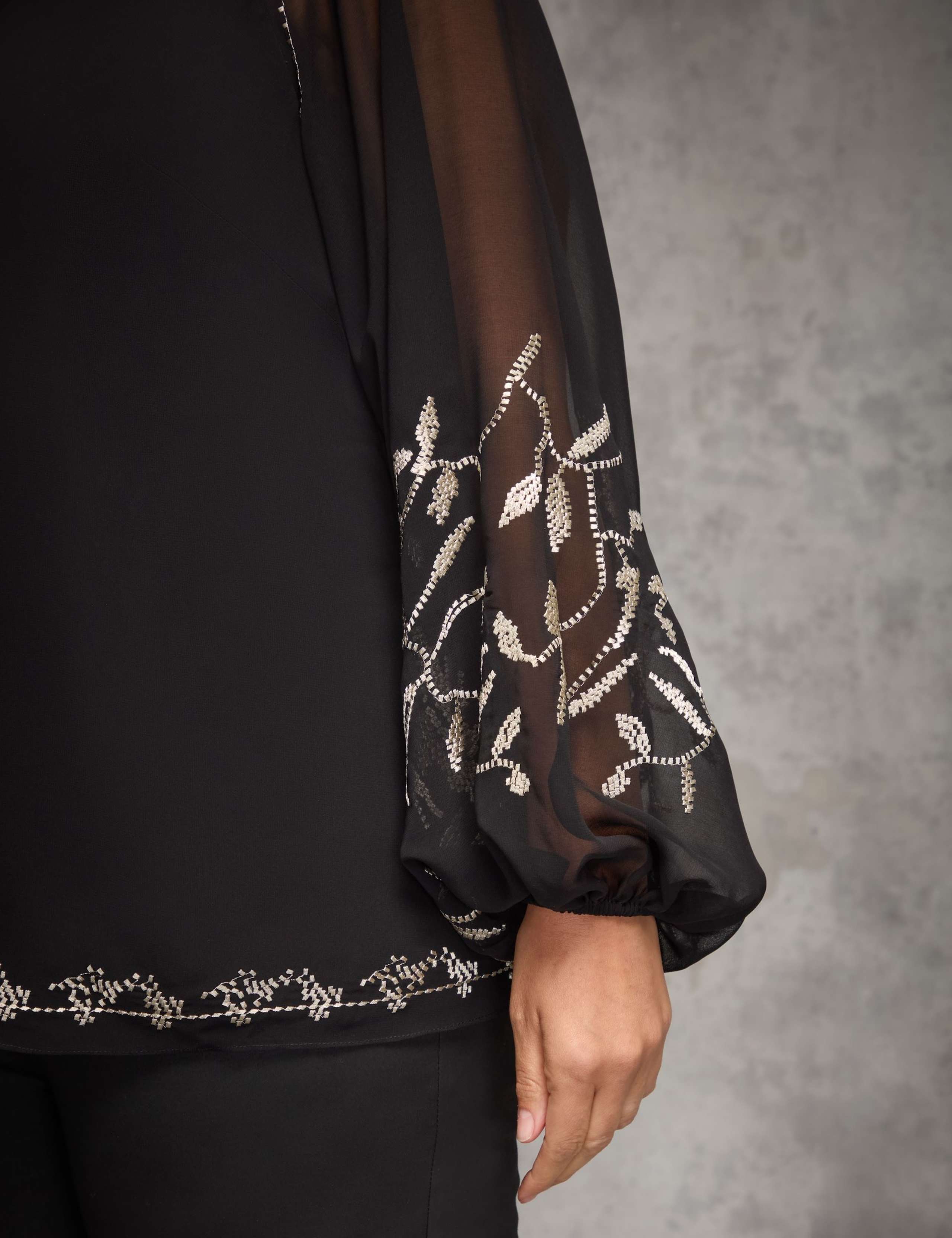 Embellished Tie Neck Blouse 6 of 6