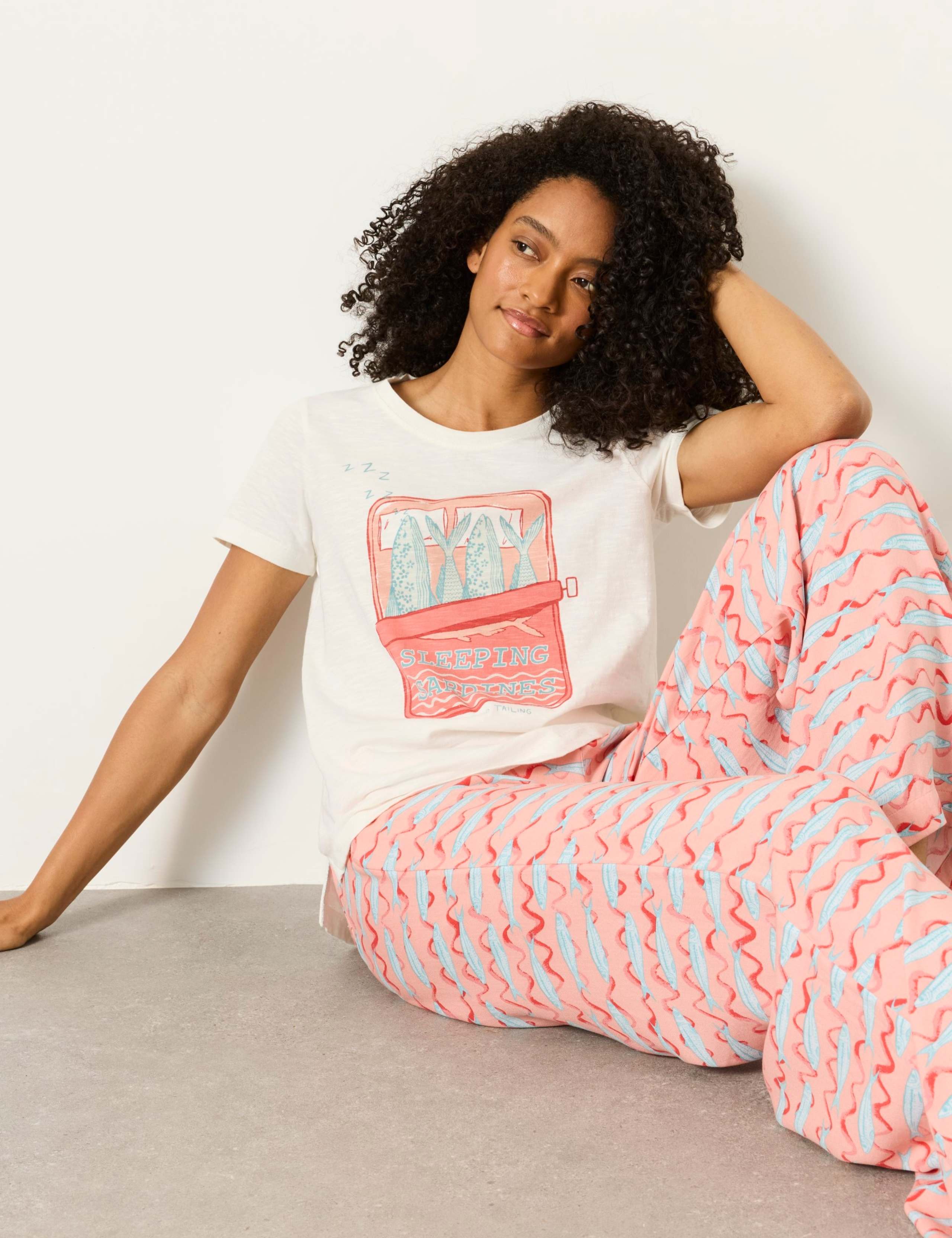 Jersey Sardine Pyjama Top 4 of 5