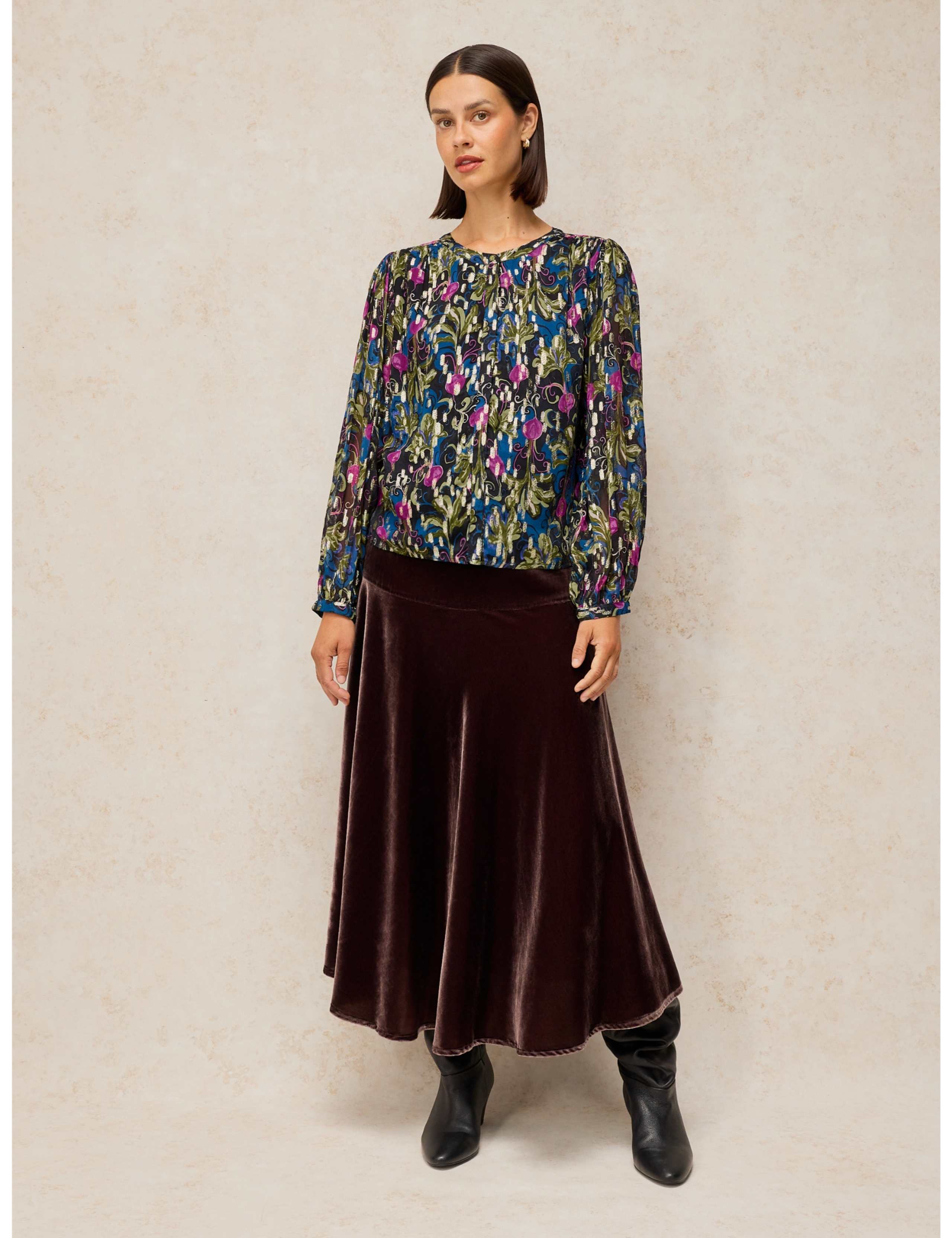 Metallic Crew Neck Blouse 5 of 7