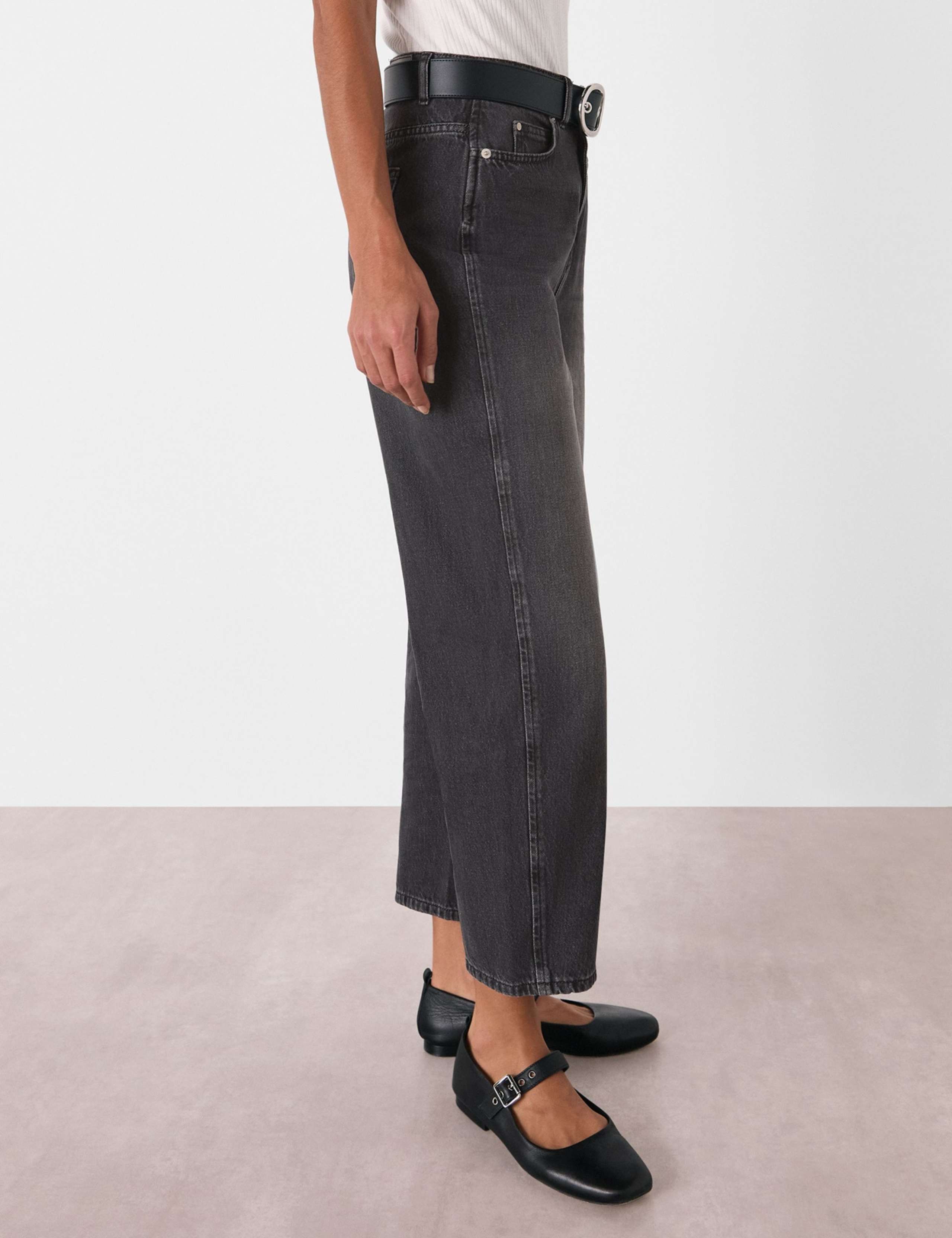 High Waisted Barrel Ankle Grazer Jeans 3 of 8