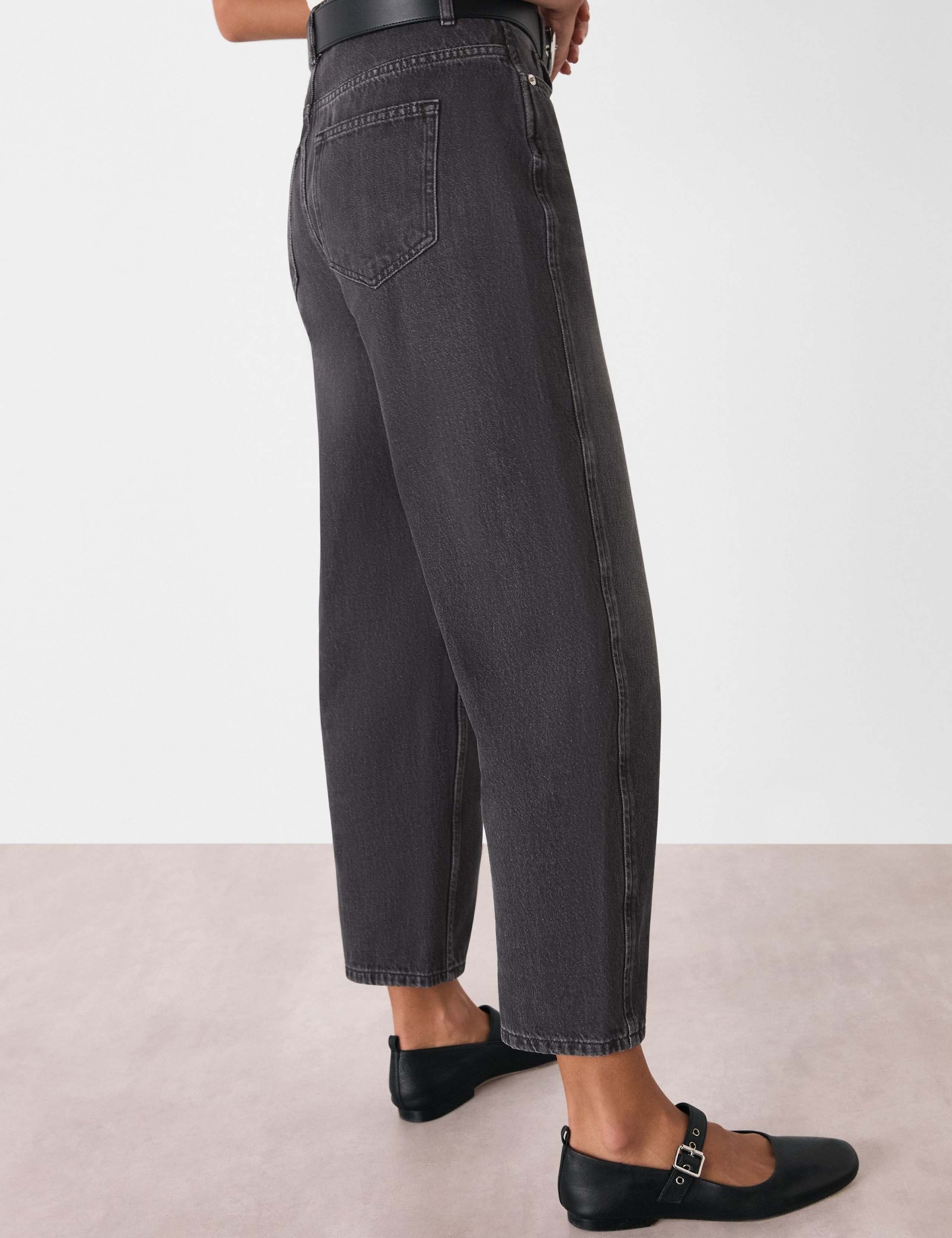 High Waisted Barrel Ankle Grazer Jeans 7 of 8