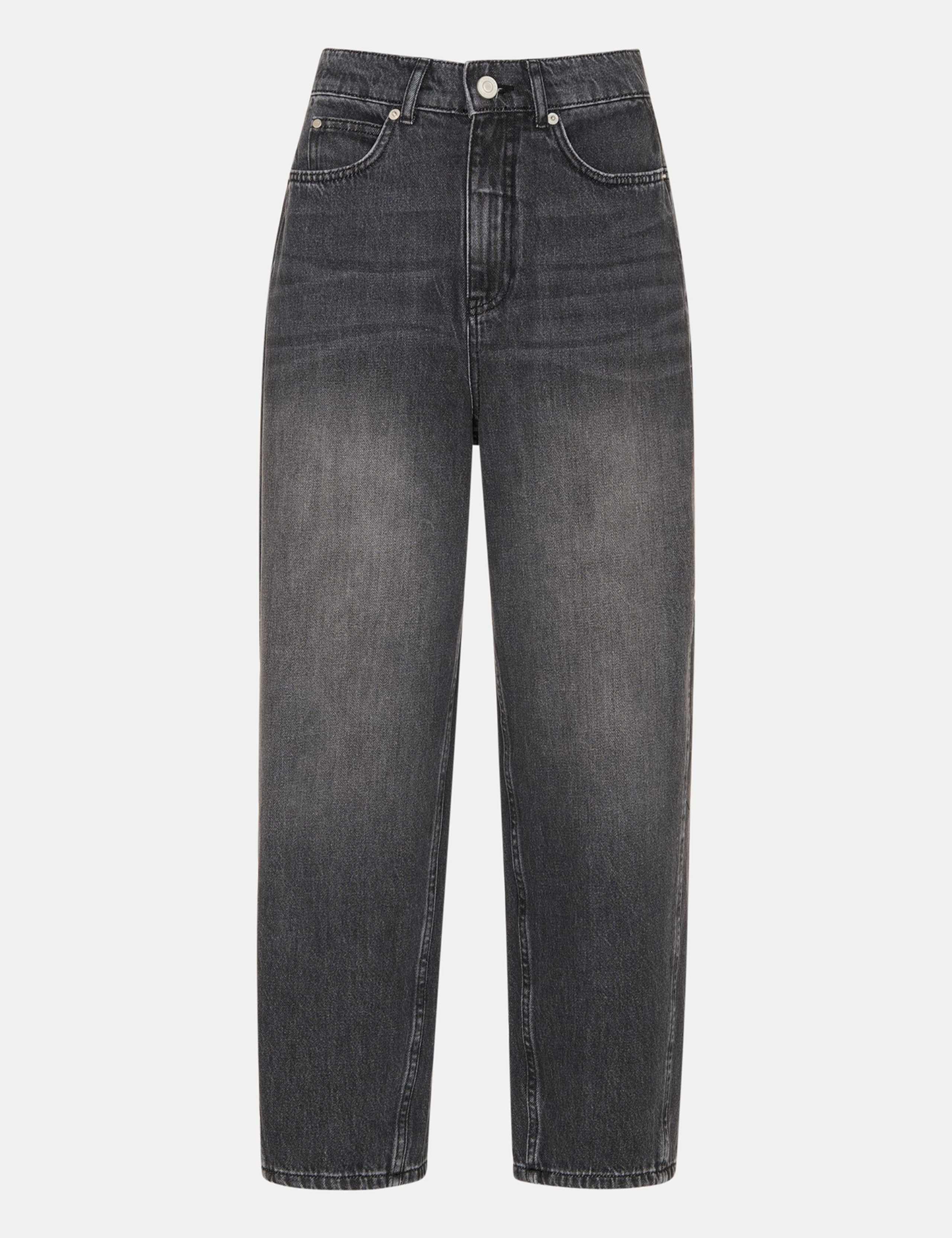High Waisted Barrel Ankle Grazer Jeans 2 of 8