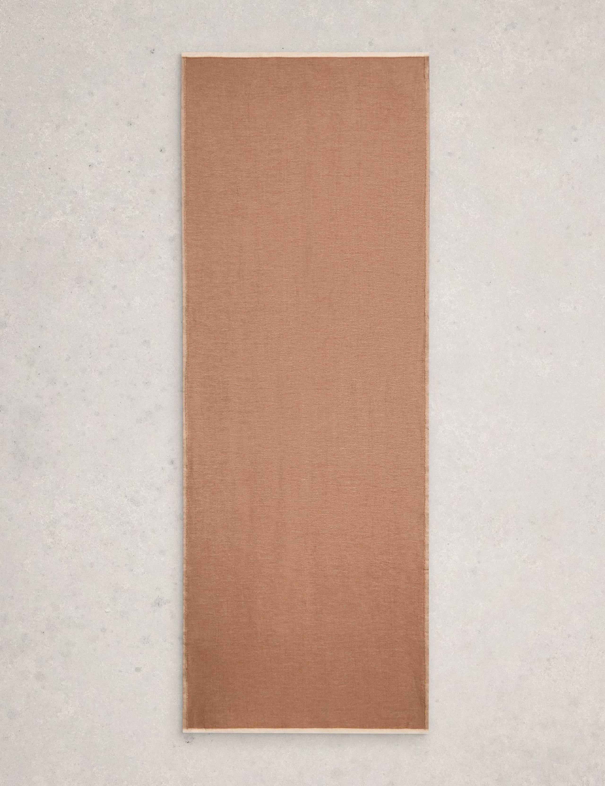 Cotton Rich Brushed Fringed Scarf 2 of 3