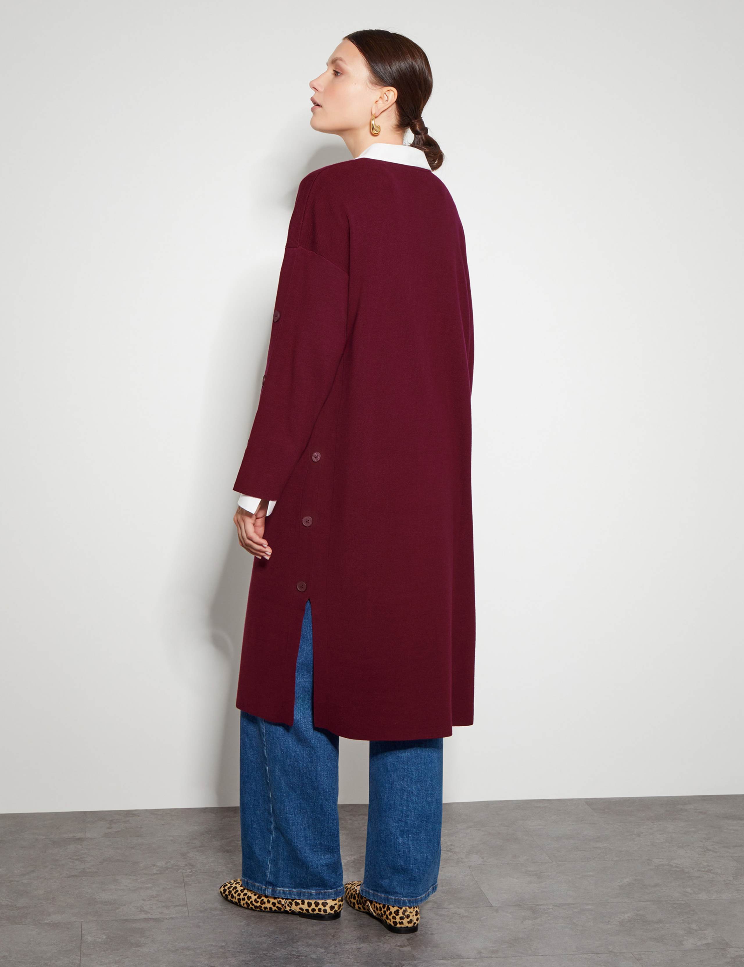 Bo Button Detail Longline Cardigan 3 of 4