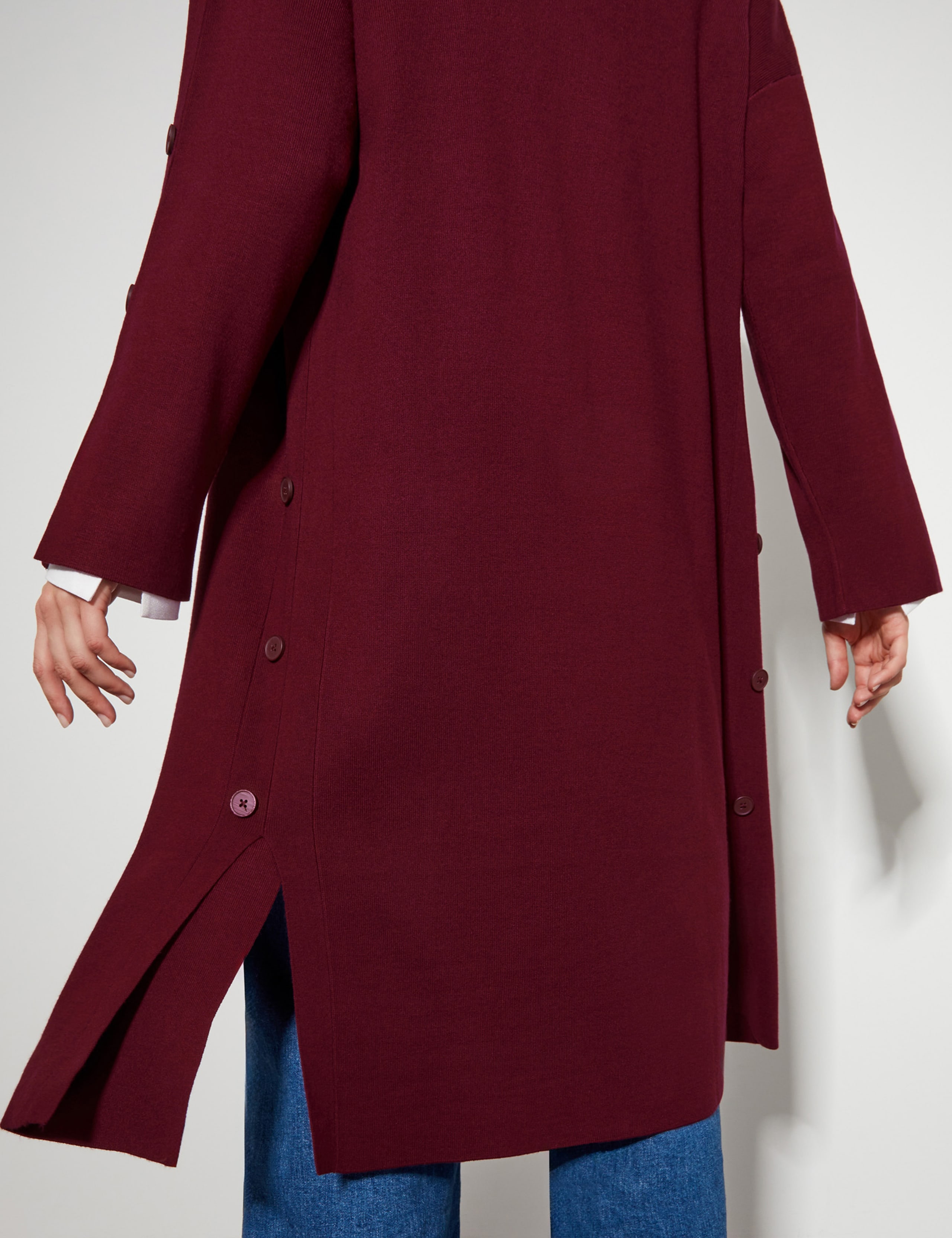 Bo Button Detail Longline Cardigan 4 of 4