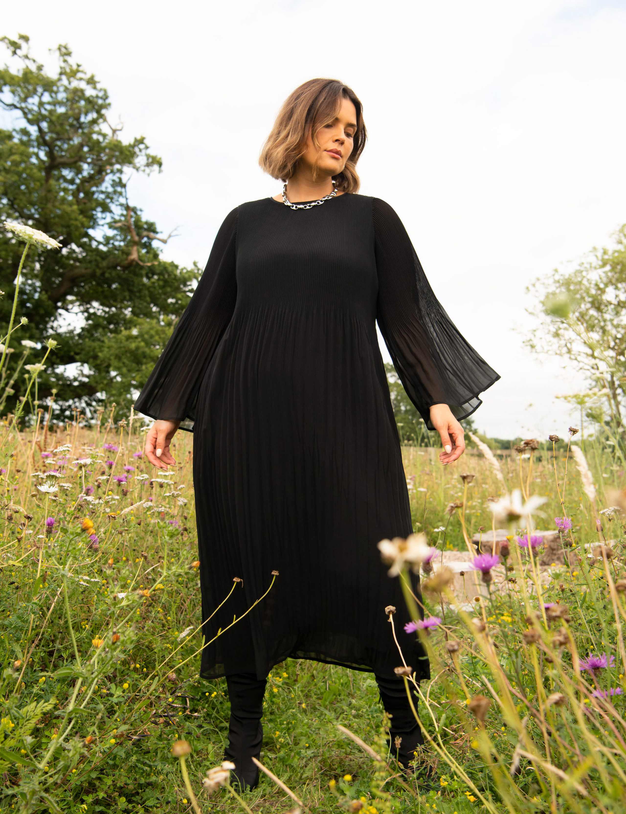 Pleated Midaxi Dress 1 of 7