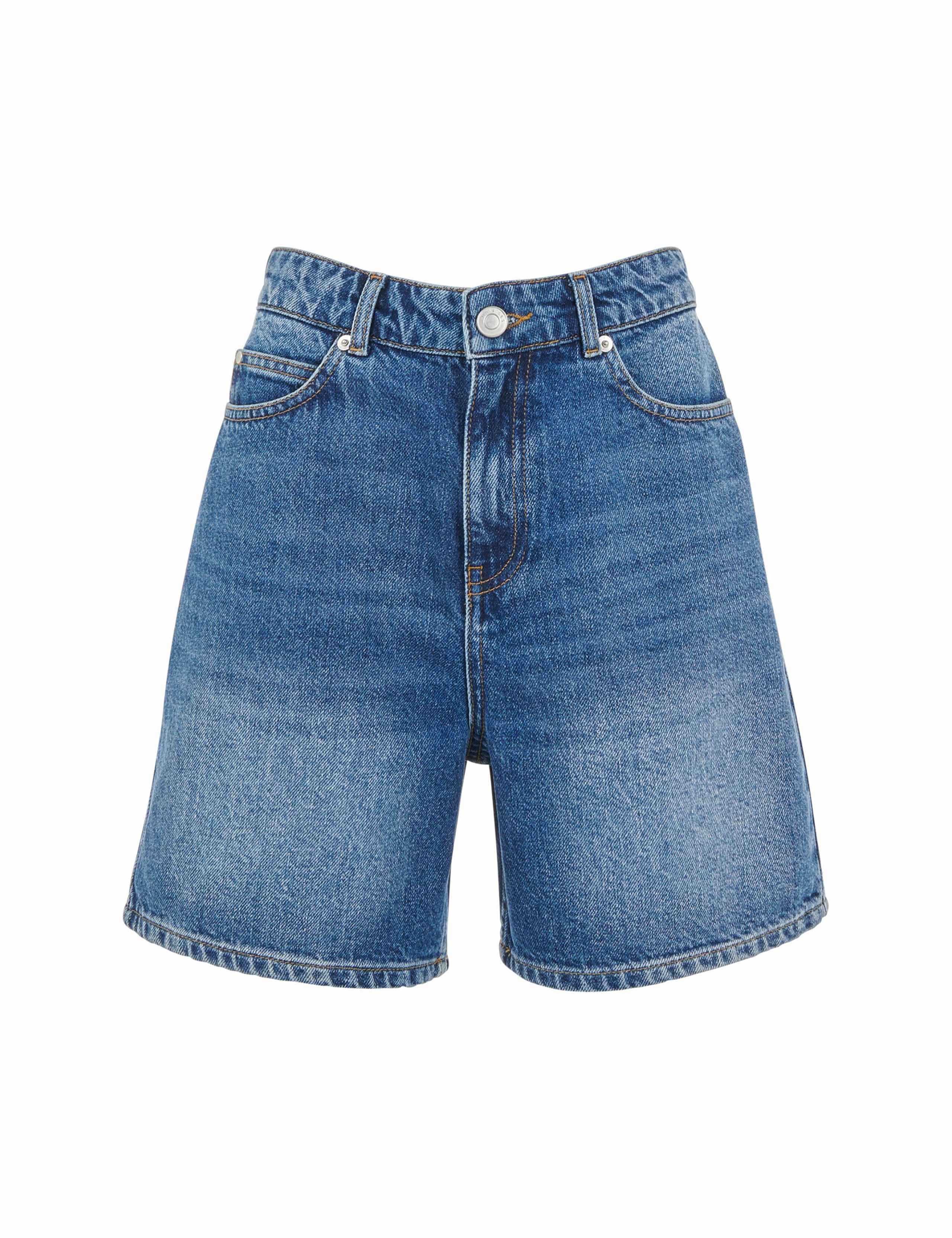 Denim High Waisted Shorts 2 of 4
