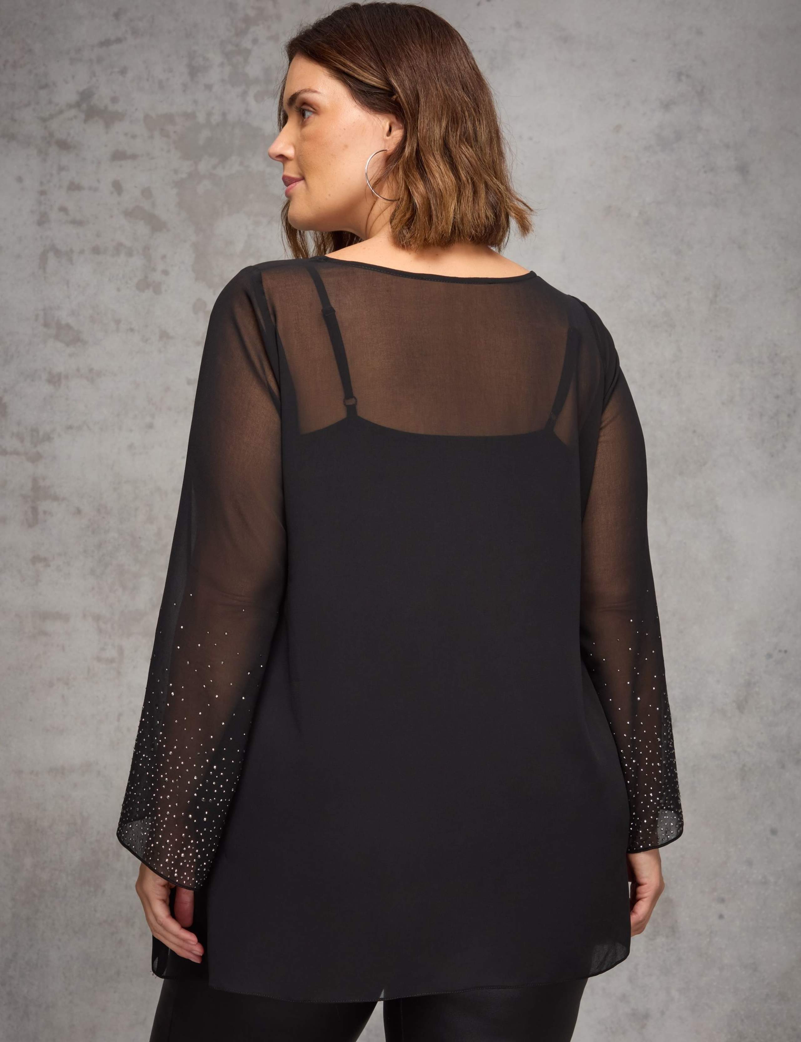 Sheer Embellished Layered Top 3 of 3