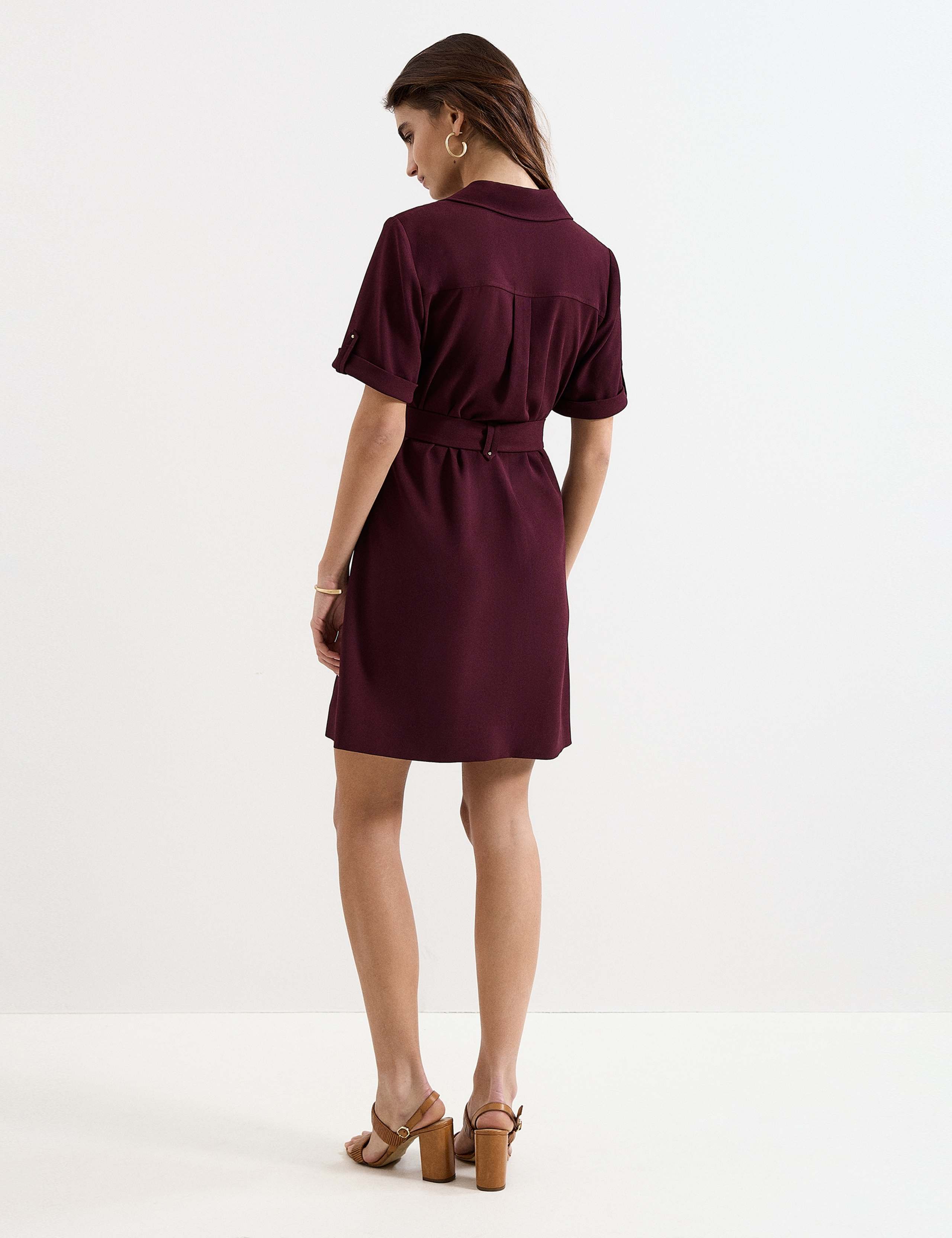 Belted Mini Utility Dress 4 of 5