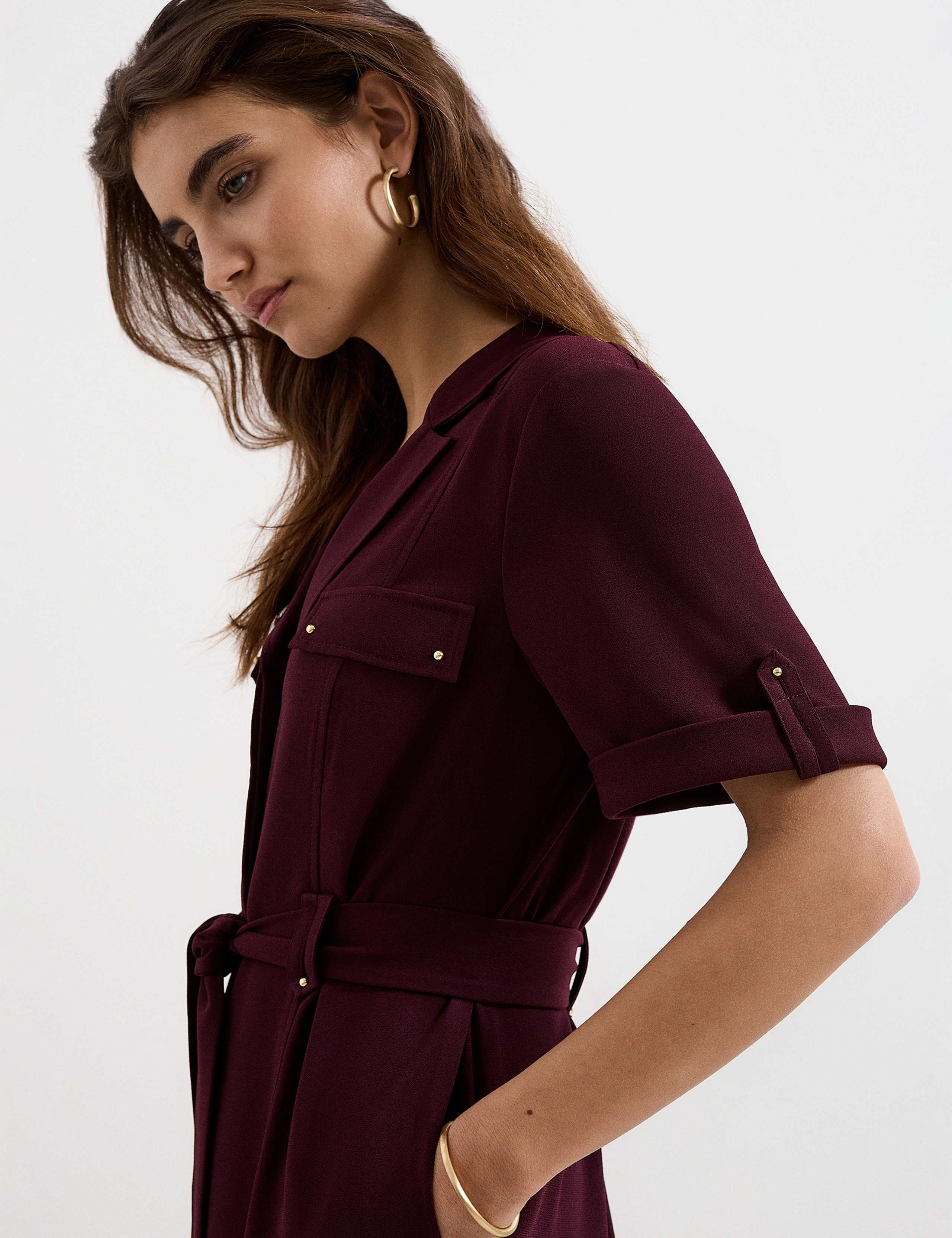 Belted Mini Utility Dress 5 of 5
