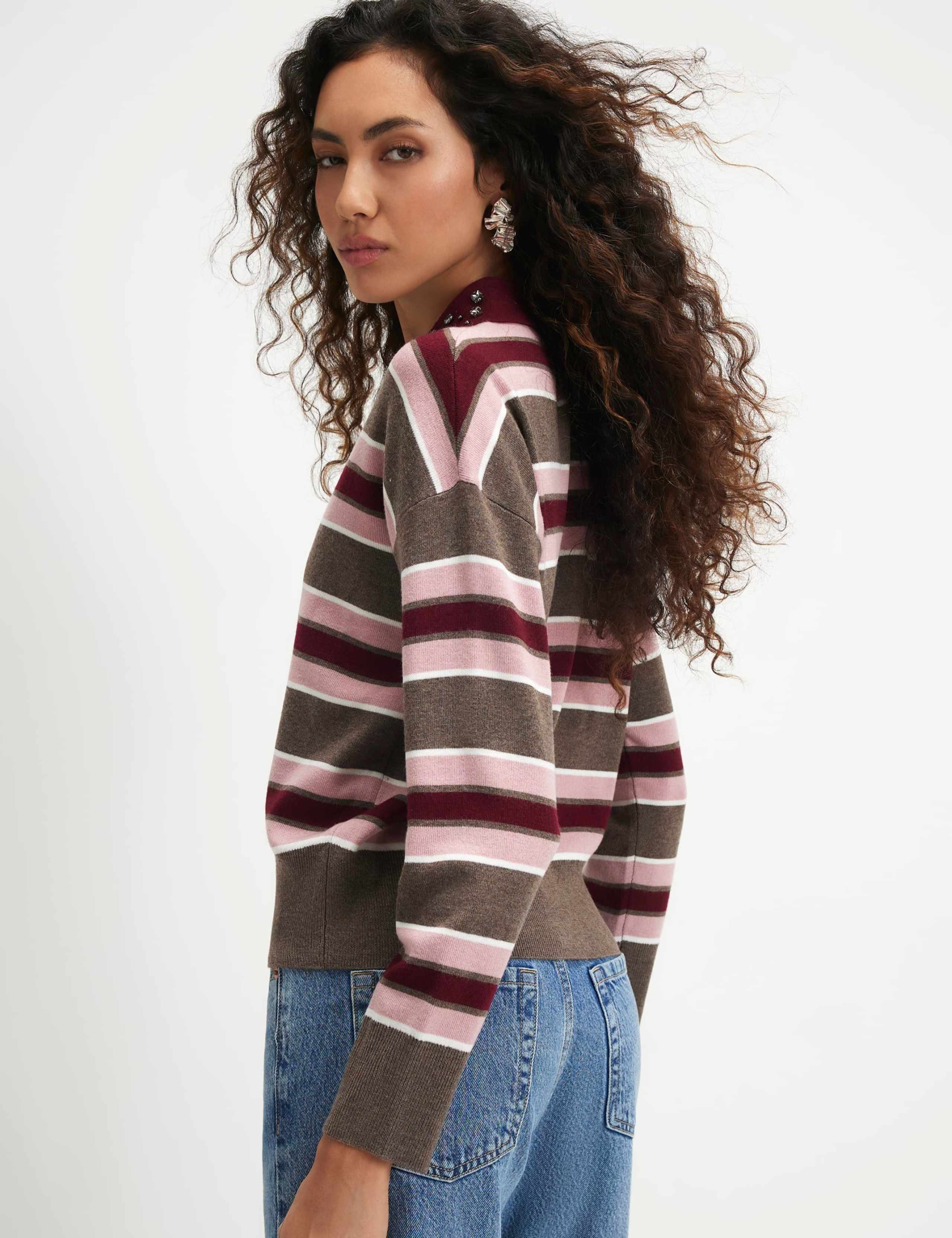Striped Embellished Polo Shirt 6 of 6