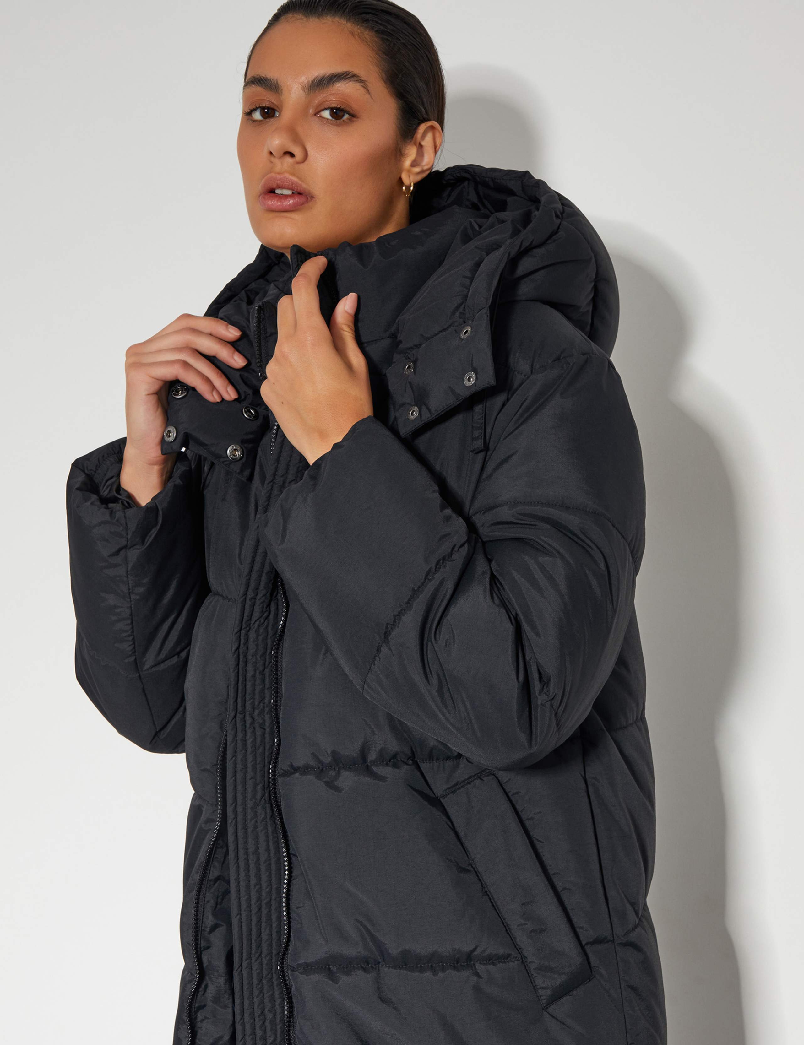 Hooded Longline Puffer Coat 4 of 5