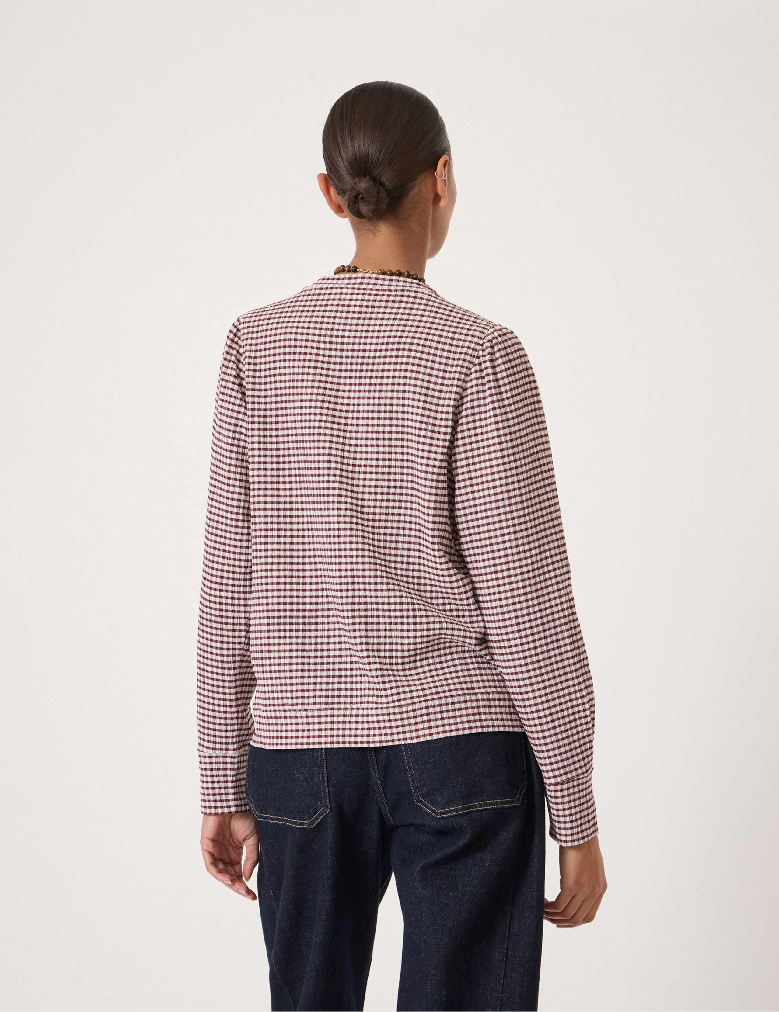Emily Gingham Puff Sleeve Top 4 of 6
