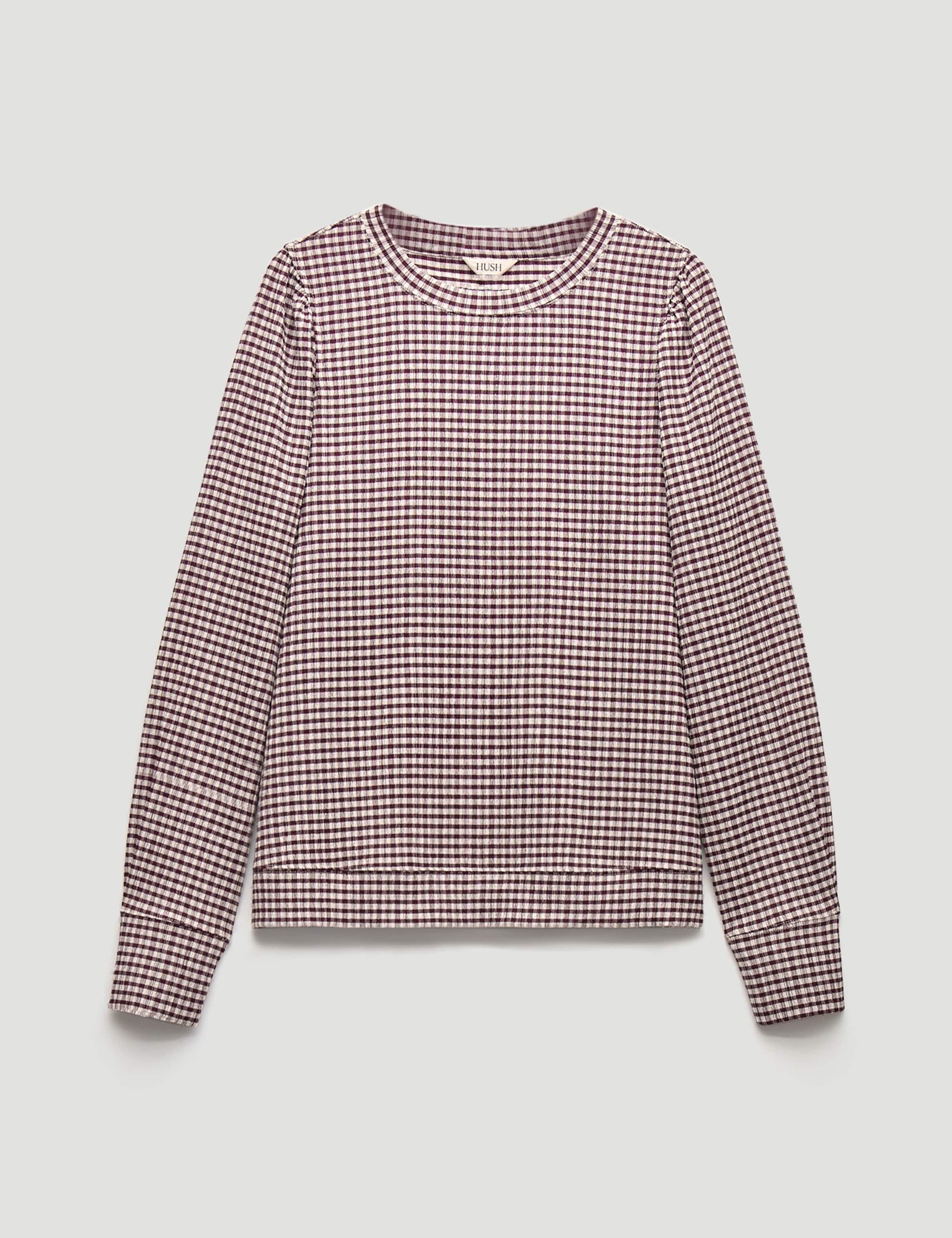 Emily Gingham Puff Sleeve Top 2 of 6