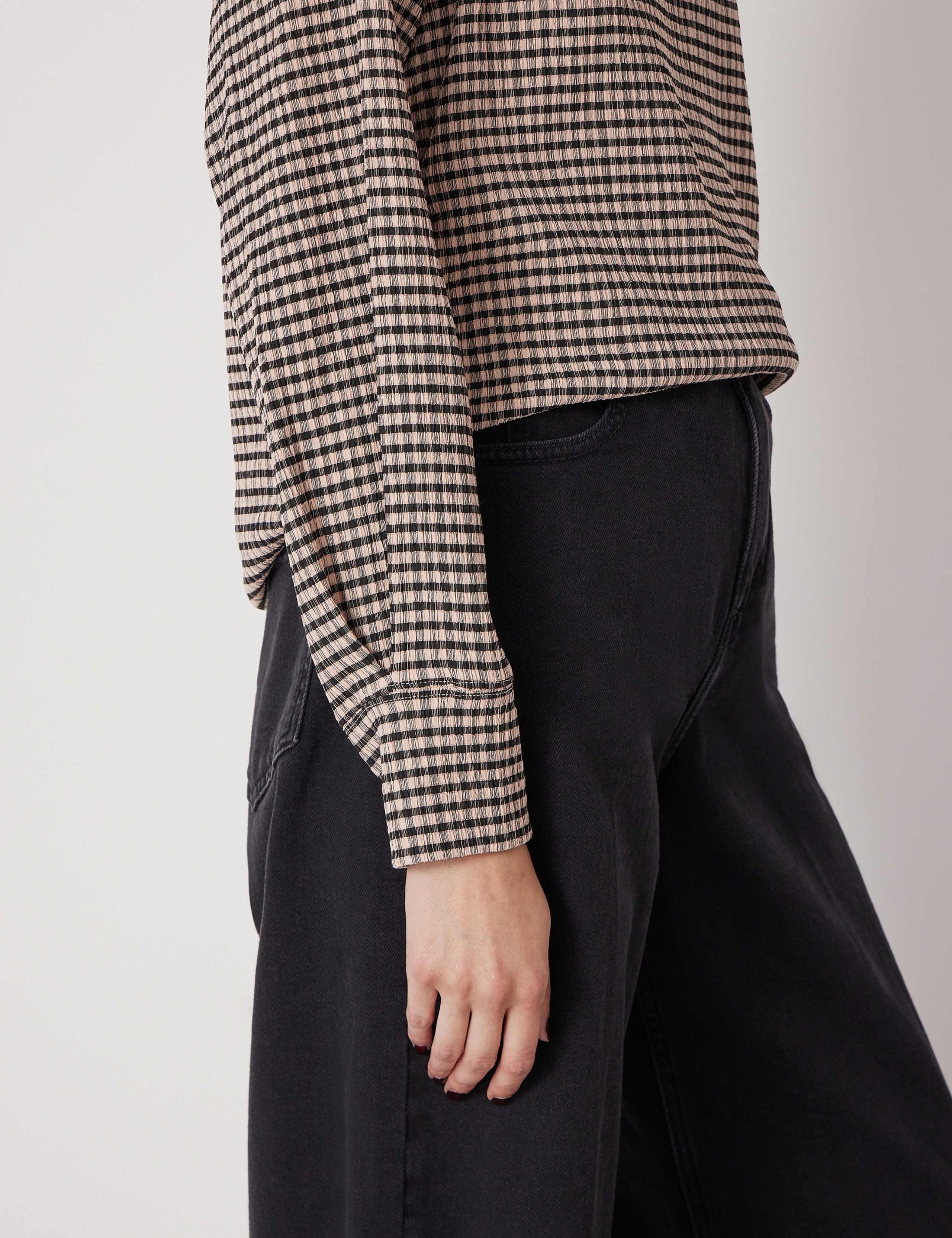 Emily Gingham Puff Sleeve Top 3 of 5