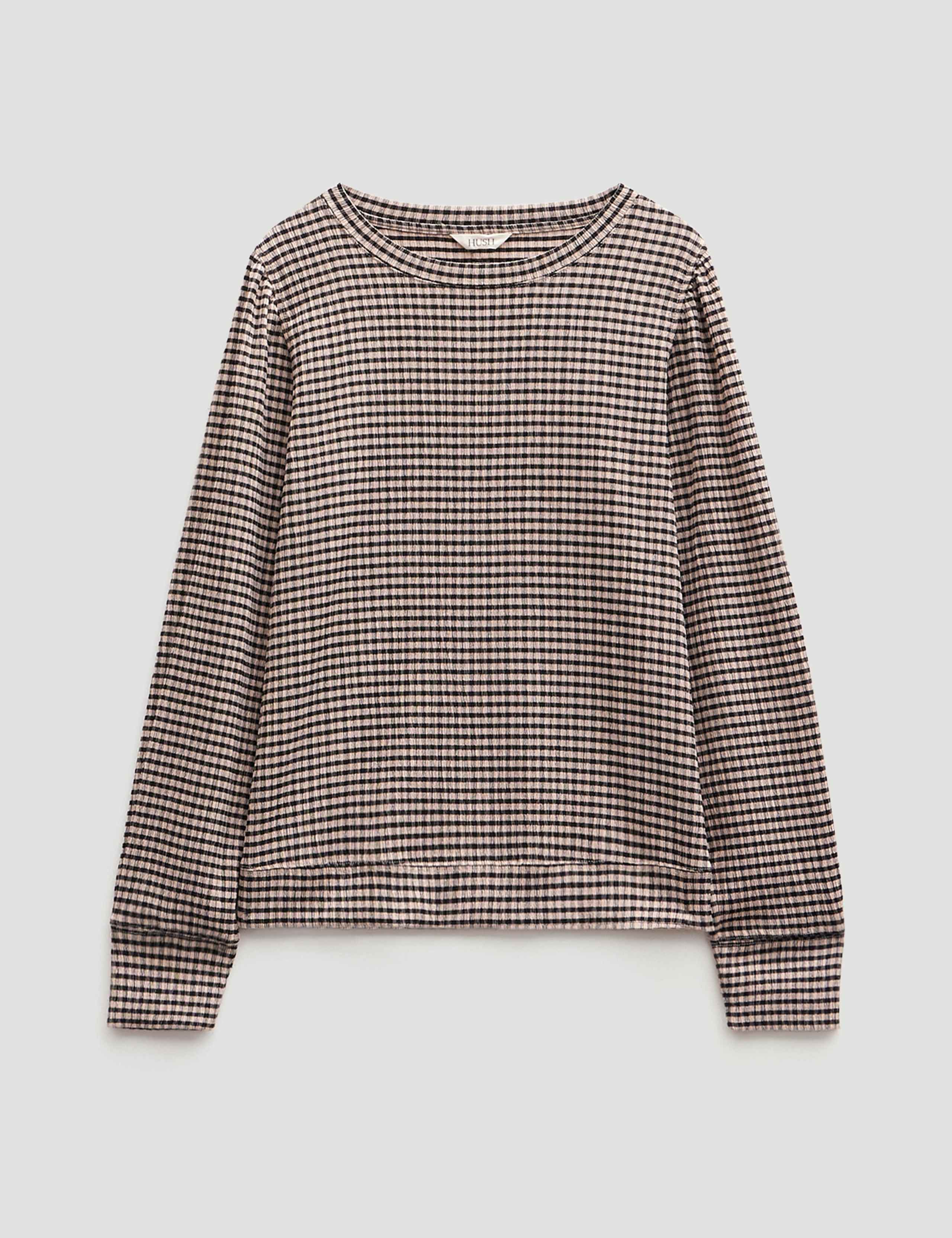 Emily Gingham Puff Sleeve Top 2 of 5
