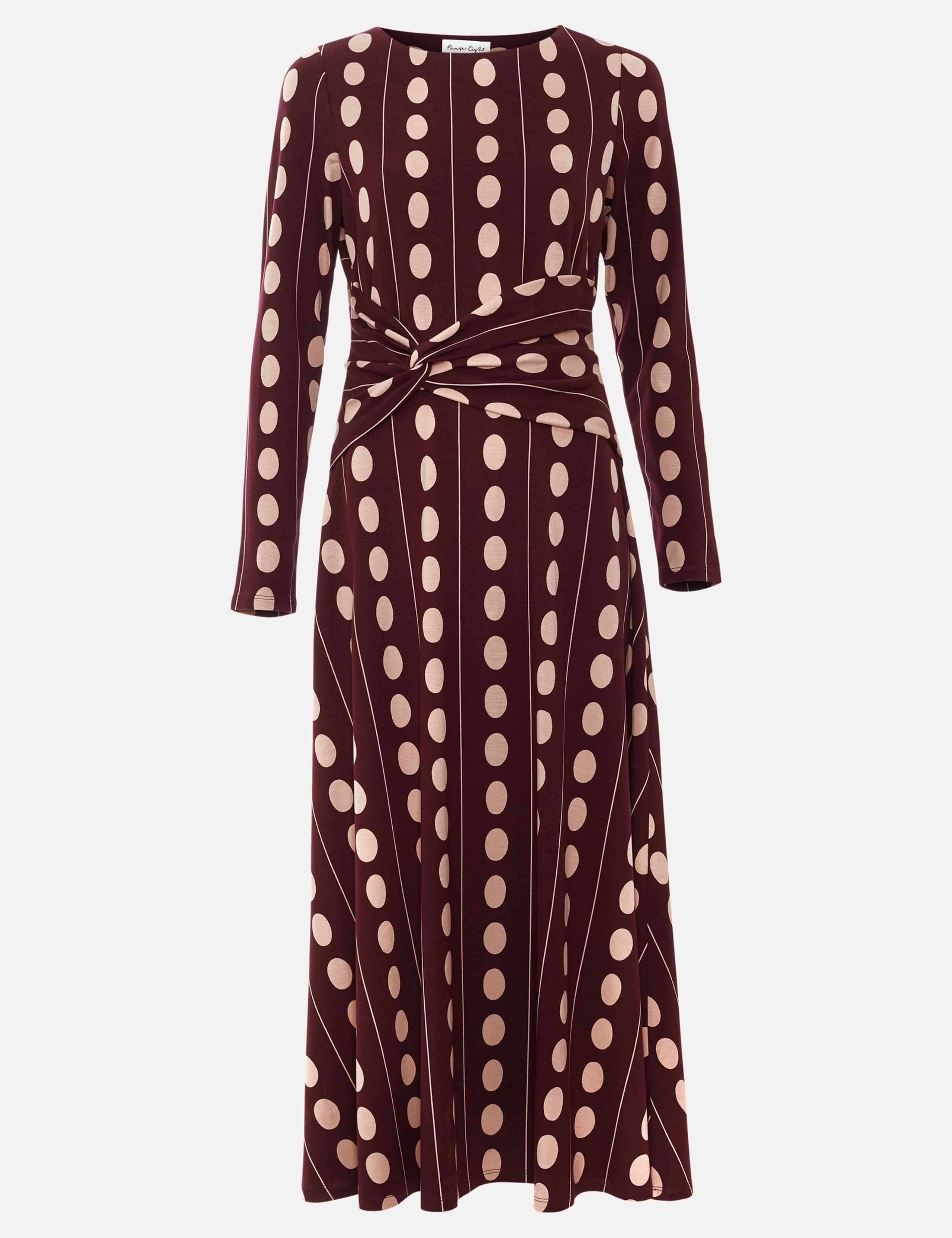 Jersey Spot Print Midi Skater Dress 2 of 5