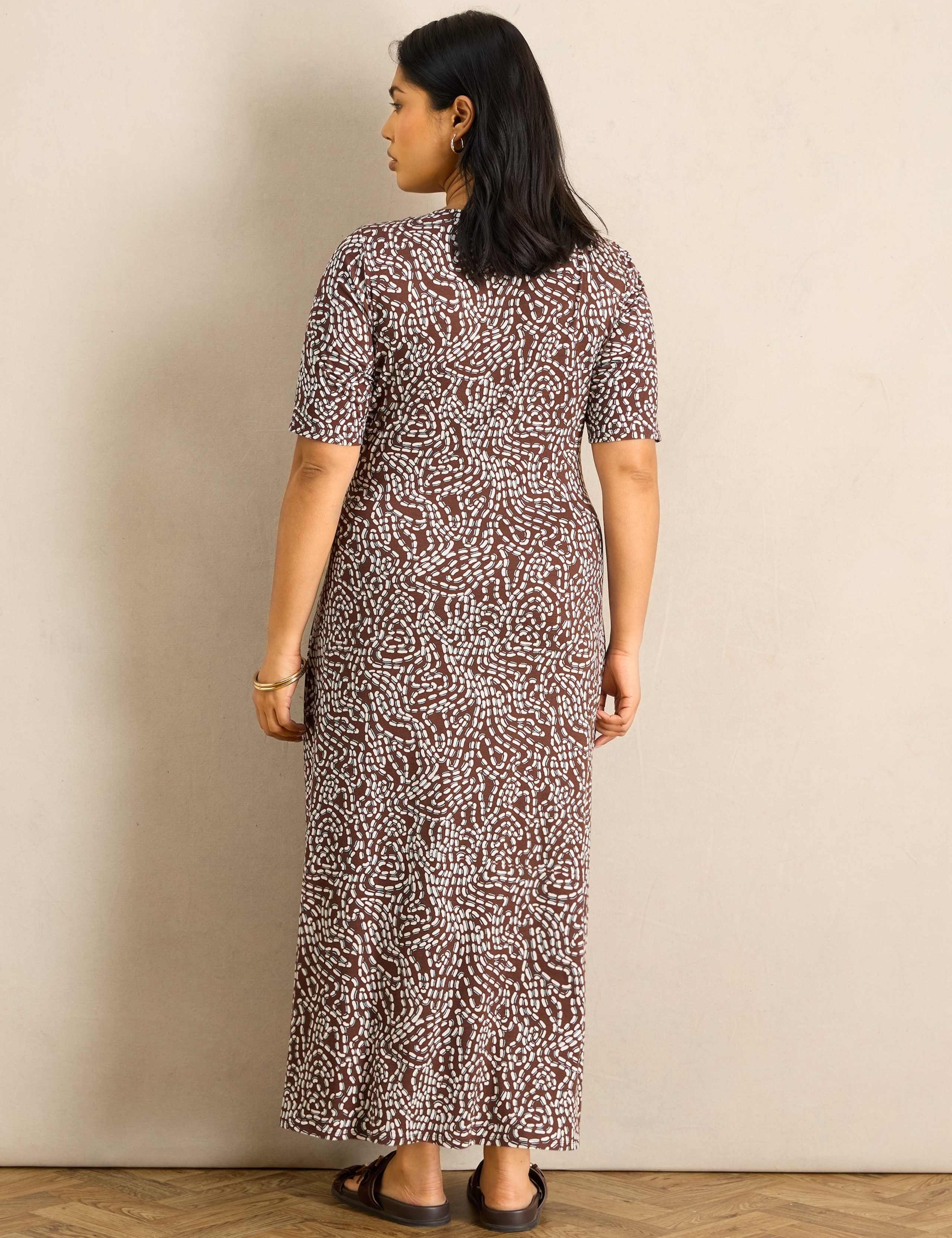 Printed Tie Detail Midaxi Column Dress 4 of 5