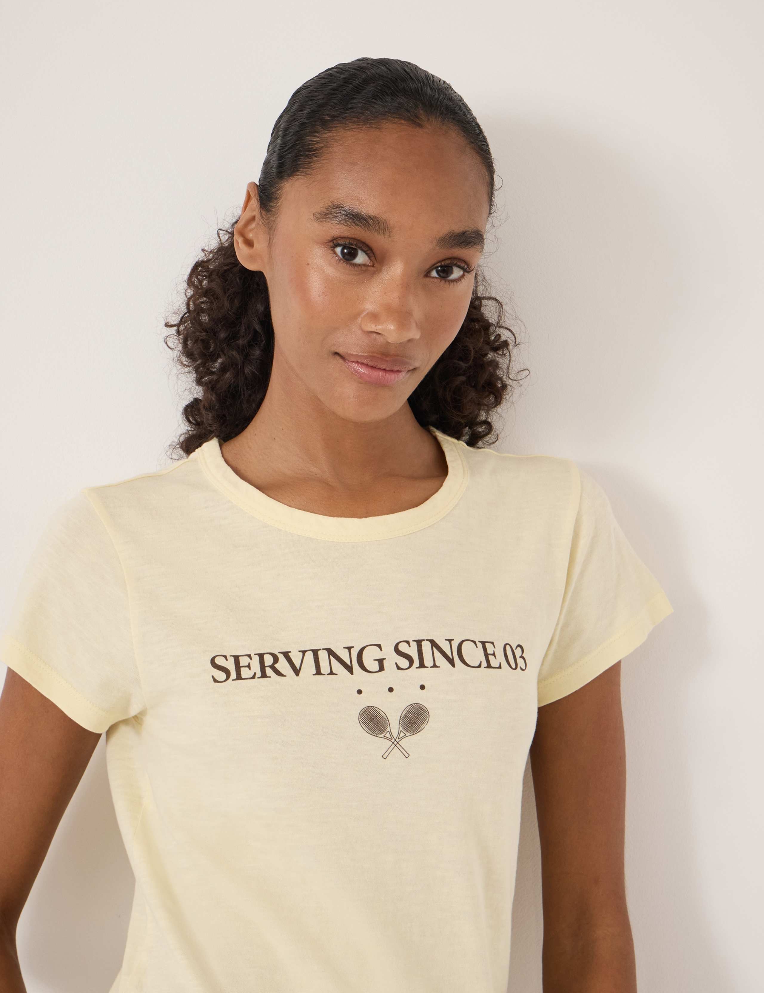 Pure Cotton Serving Since 03 Graphic T-Shirt 4 of 5